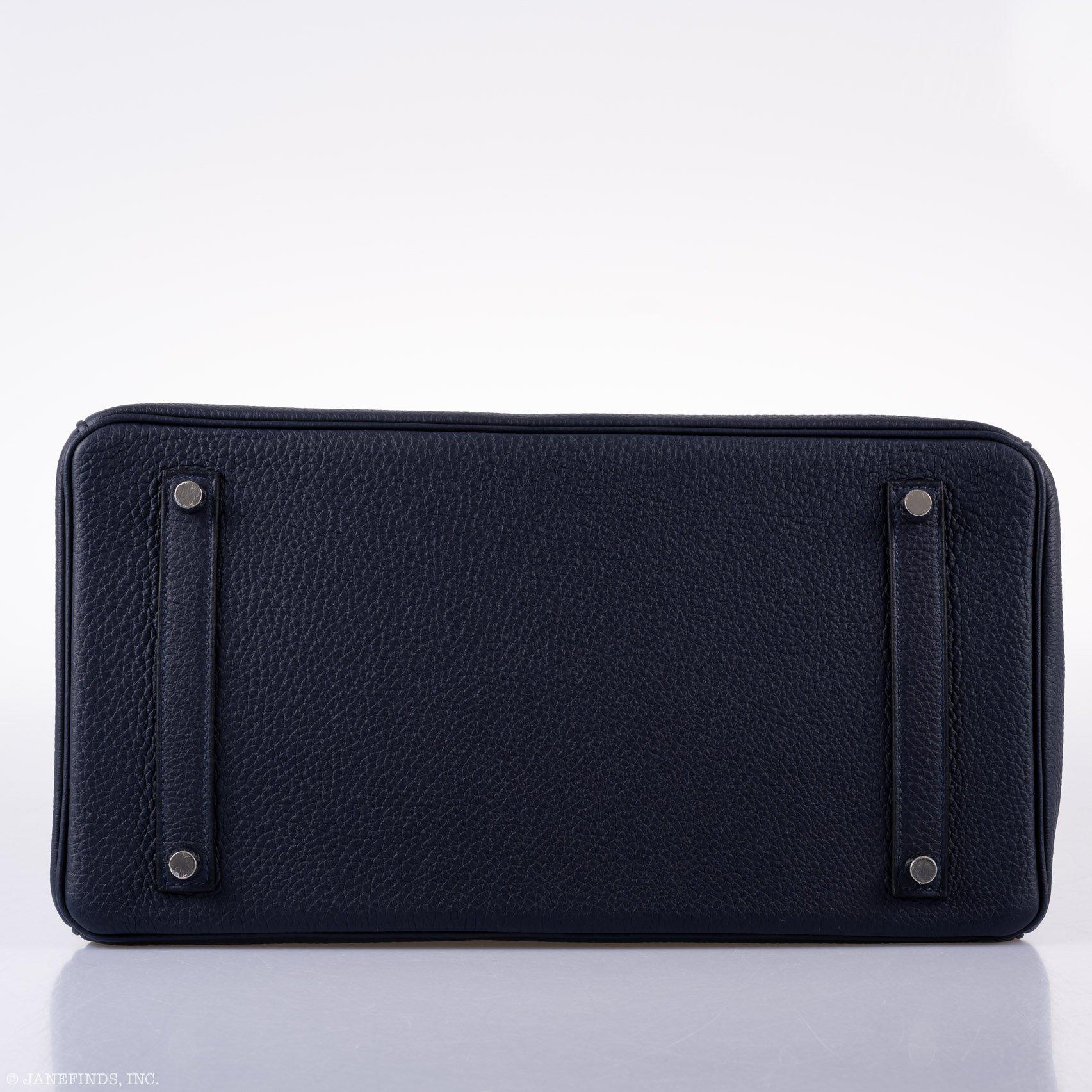 Hermès Birkin 35 HSS Blue Nuit Outside & Gris Etain Inside Togo Palladium Hardware - 2020, Y