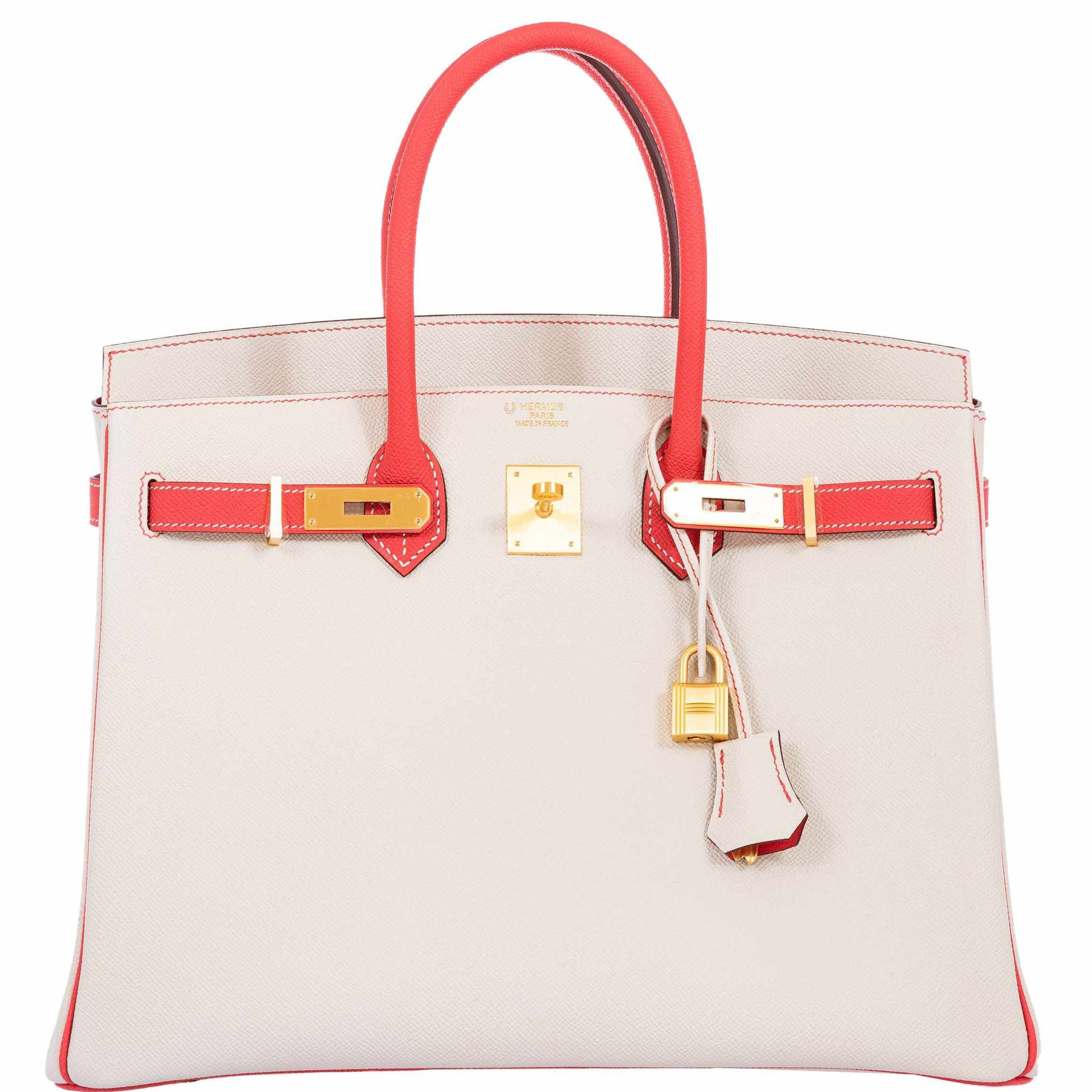 Hermès Birkin 35 HSS Craie, Rose Jaipur Epsom Brushed Gold Hardware