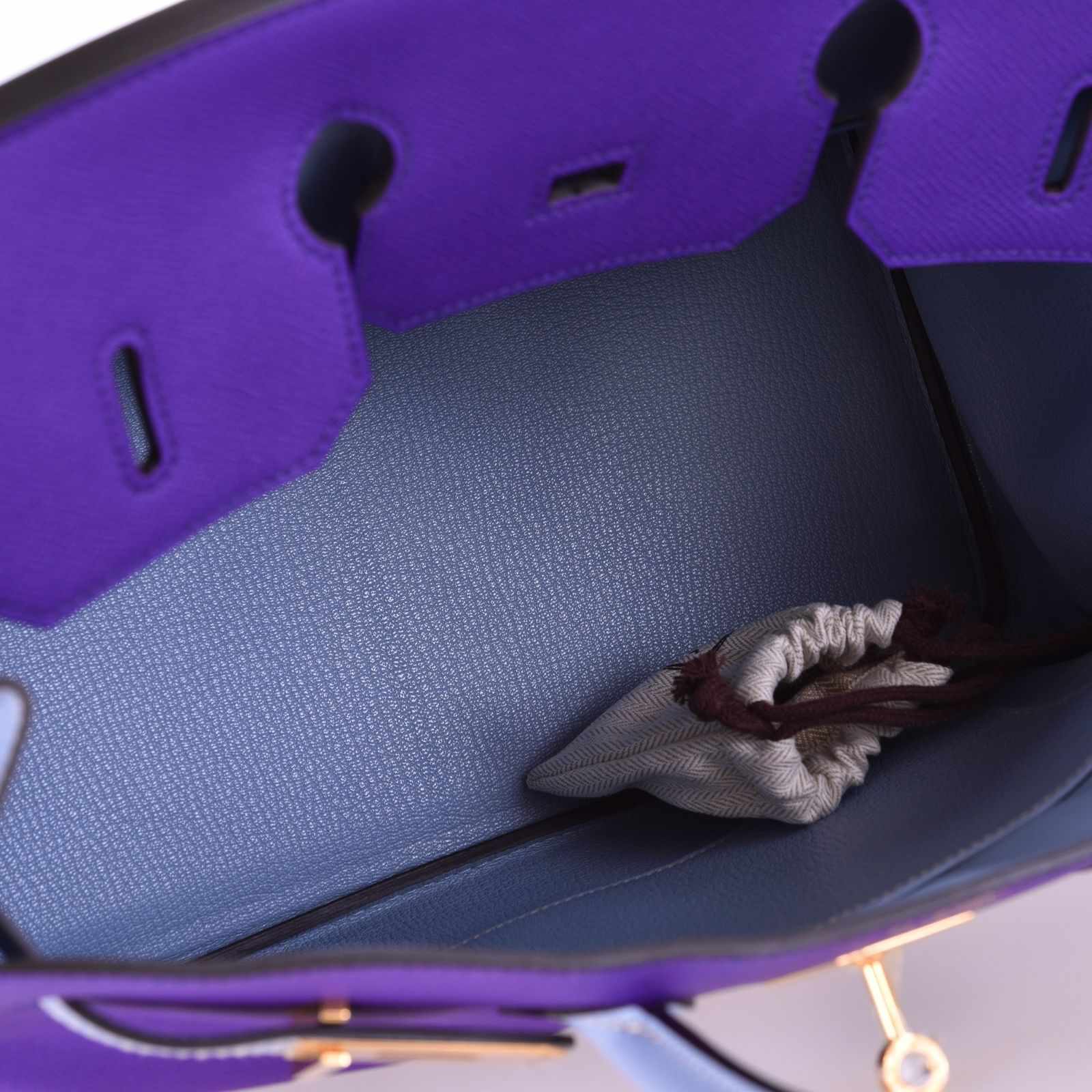 Hermès Birkin 35 HSS Crocus And Blue Lin Epsom Gold Hardware