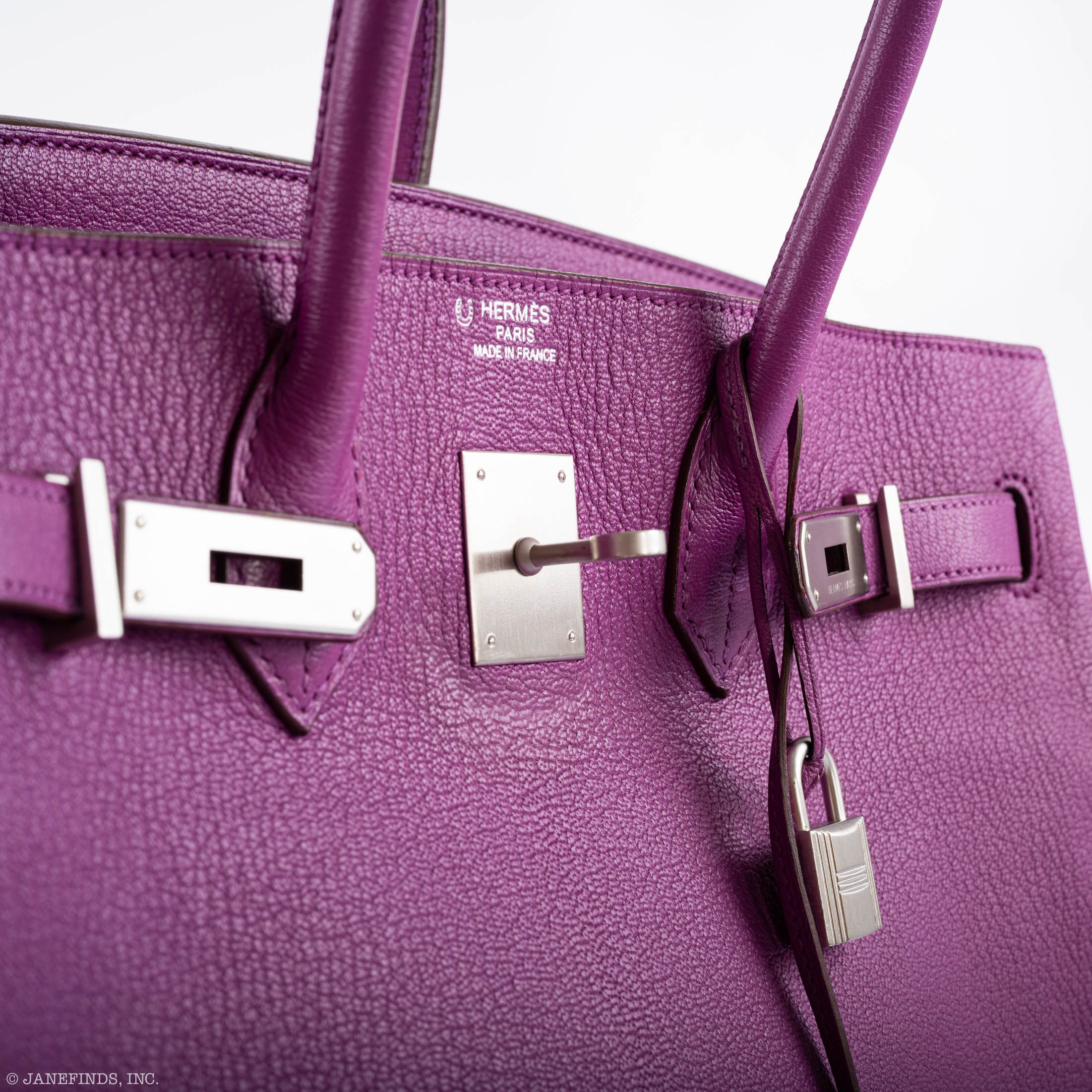Hermès Birkin 35 HSS Cyclamen & Iris Chèvre Goatskin Brushed Palladium Hardware - 2009 M, Square