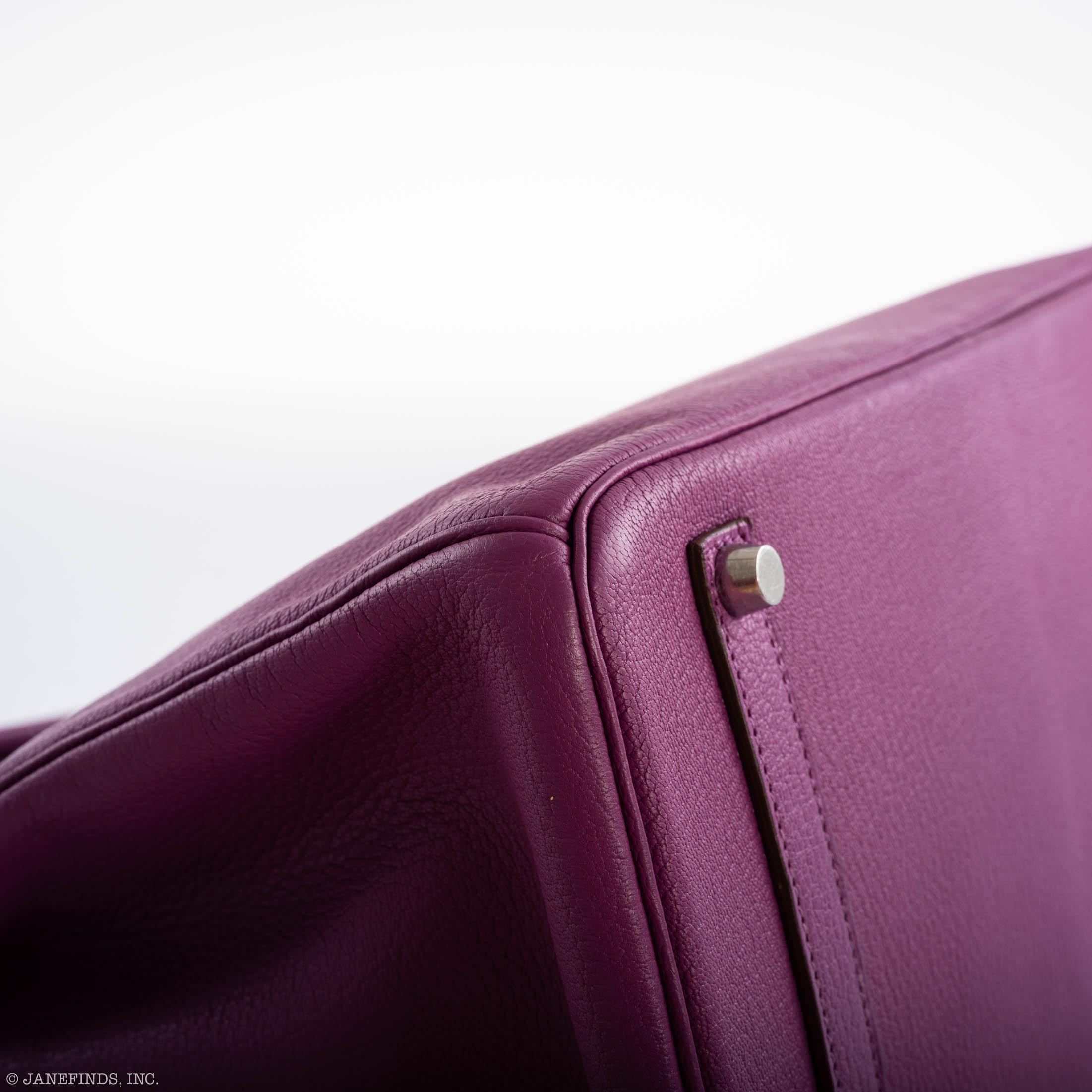 Hermès Birkin 35 HSS Cyclamen & Iris Chèvre Goatskin Brushed Palladium Hardware - 2009 M, Square