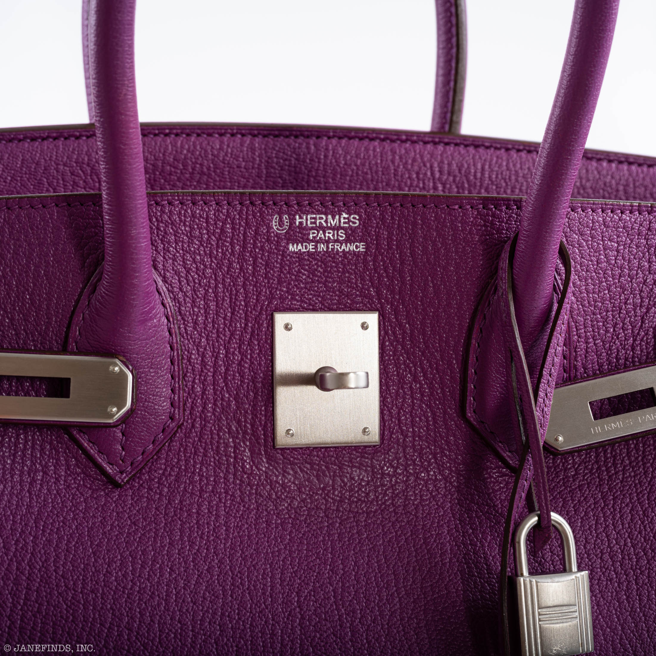 Hermès Birkin 35 HSS Cyclamen & Iris Chèvre Goatskin Brushed Palladium Hardware - 2009 M, Square