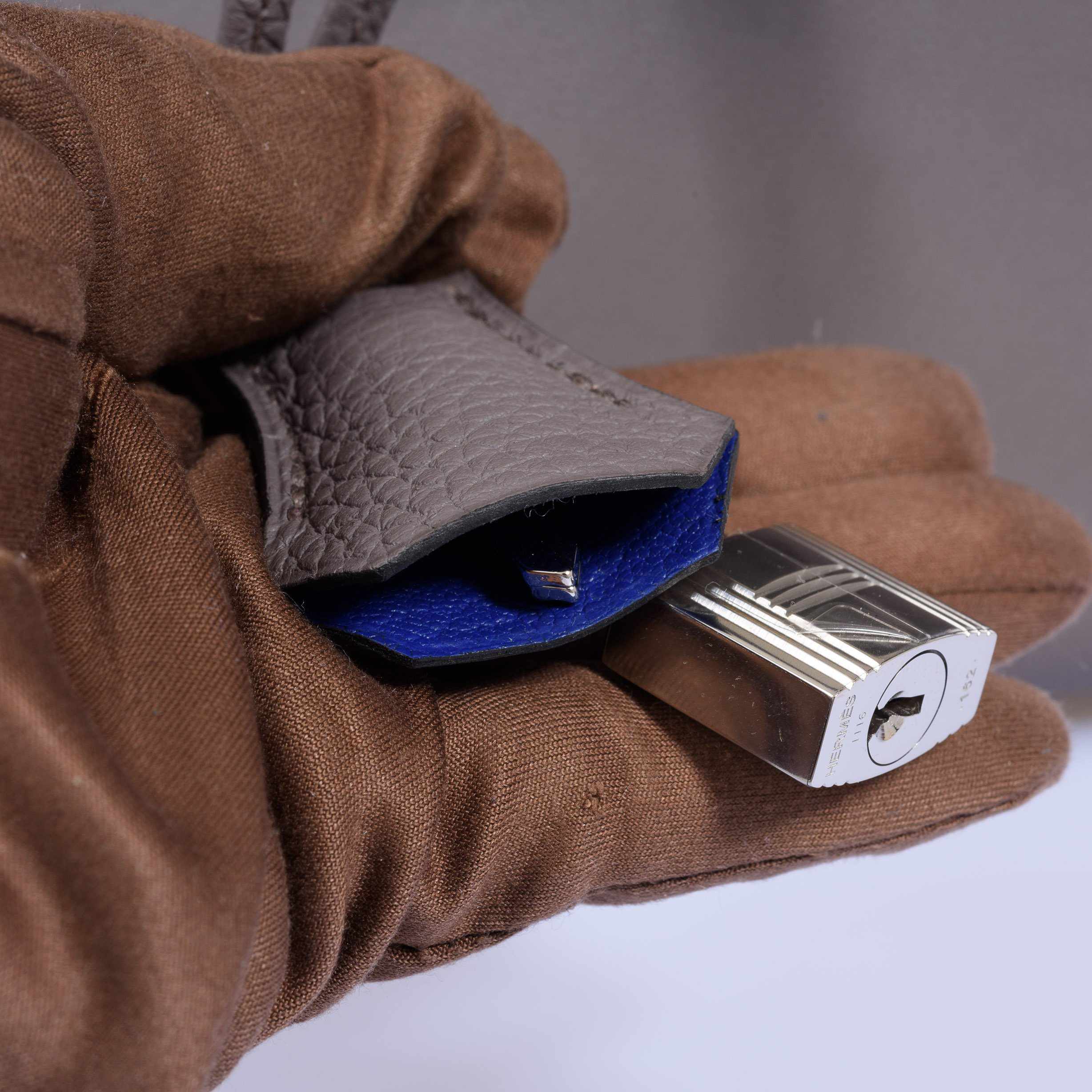 Hermès Birkin 35 HSS Etain With Blue Electric Togo Palladium Hardware