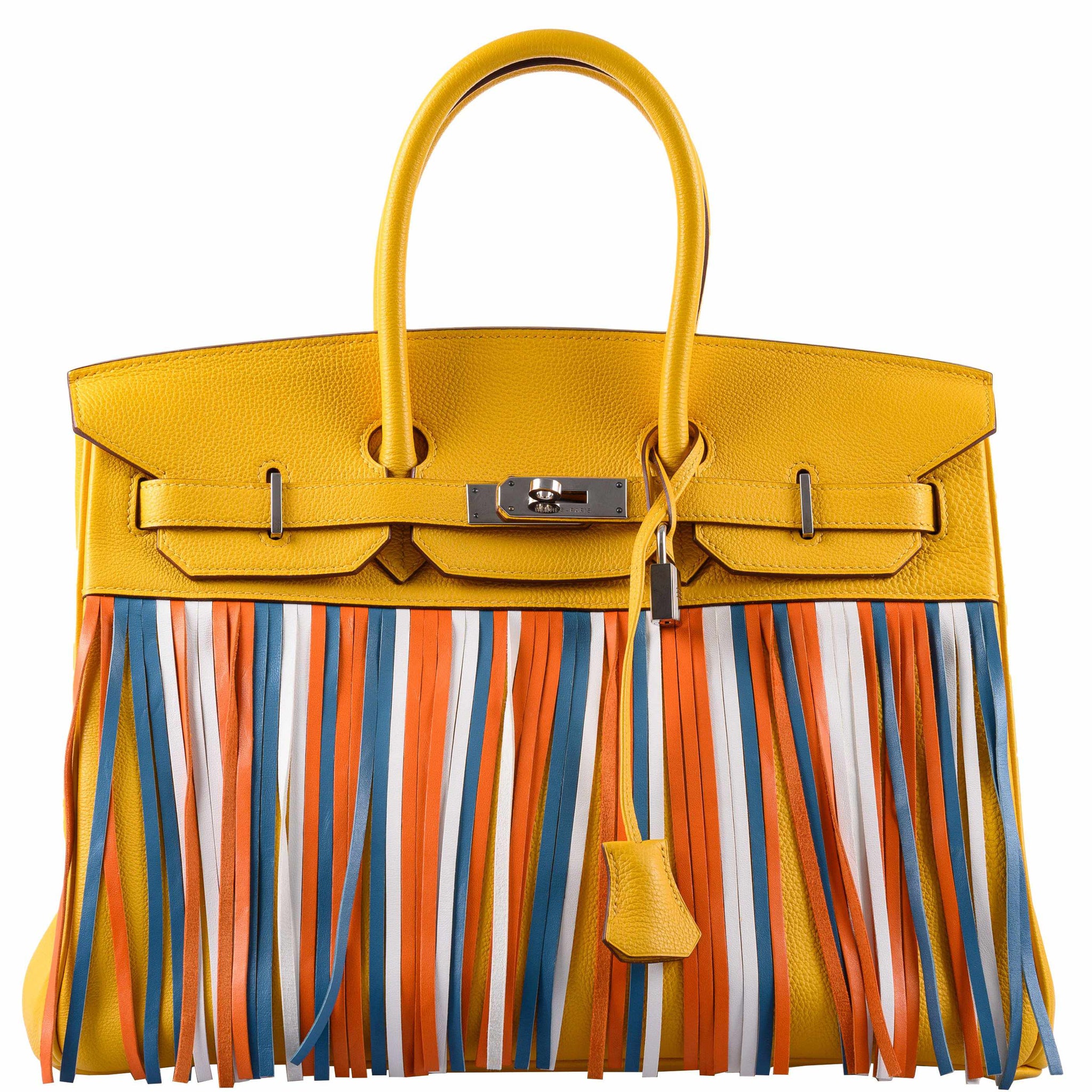 Hermès Birkin 35 HSS Fringe Soleil Togo & Multicolor Swift Leather Pal