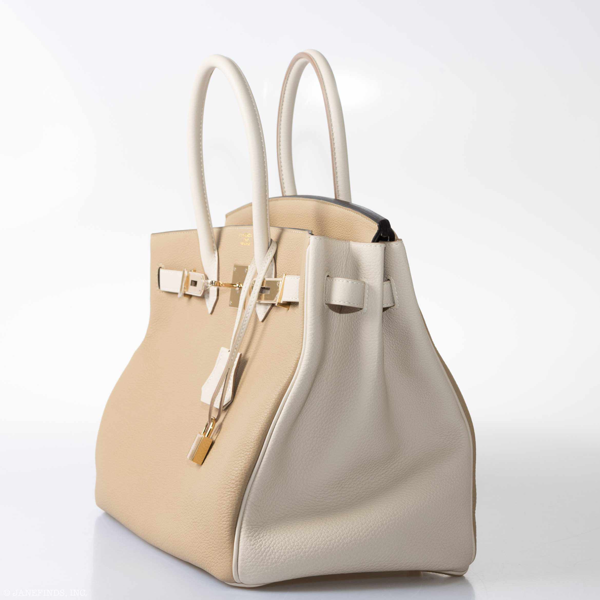 Hermès Birkin 35 HSS Trench & Gris Perle Togo Permabrass Hardware - 2017