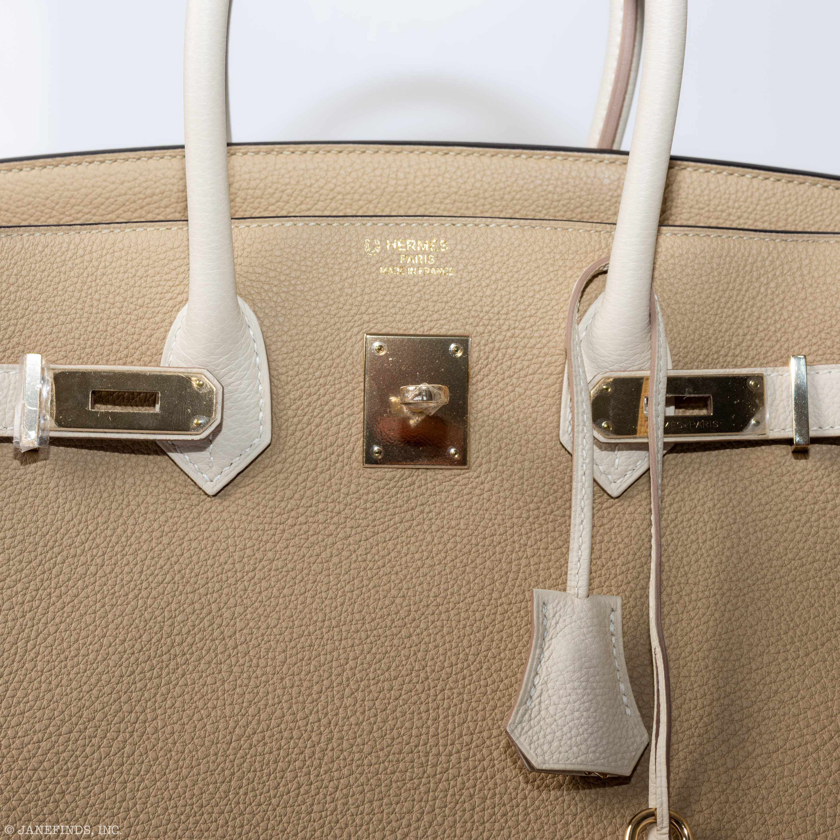 Hermès Birkin 35 HSS Trench & Gris Perle Togo Permabrass Hardware - 2017