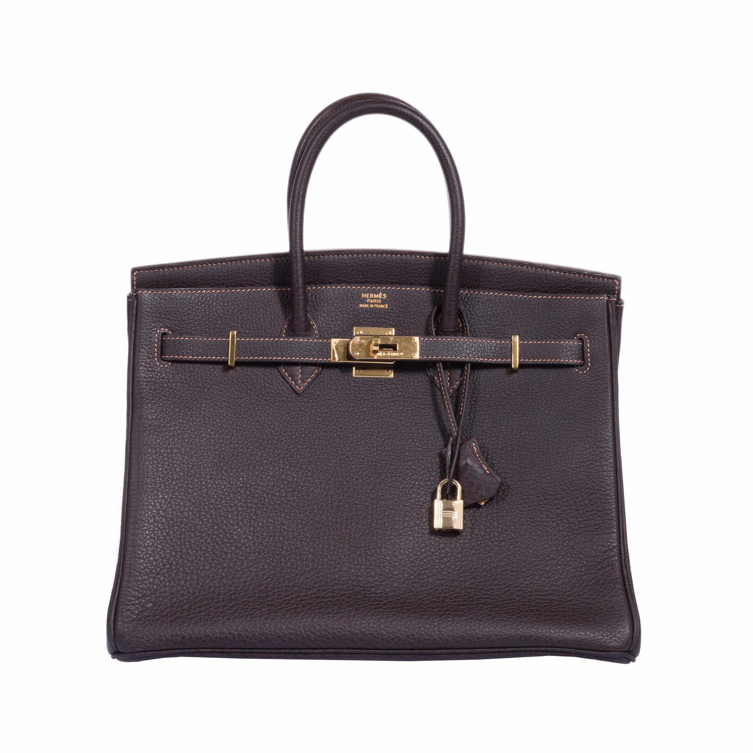 Hermès Birkin 35 Havane Fjord Special Stitching Gold Hardware