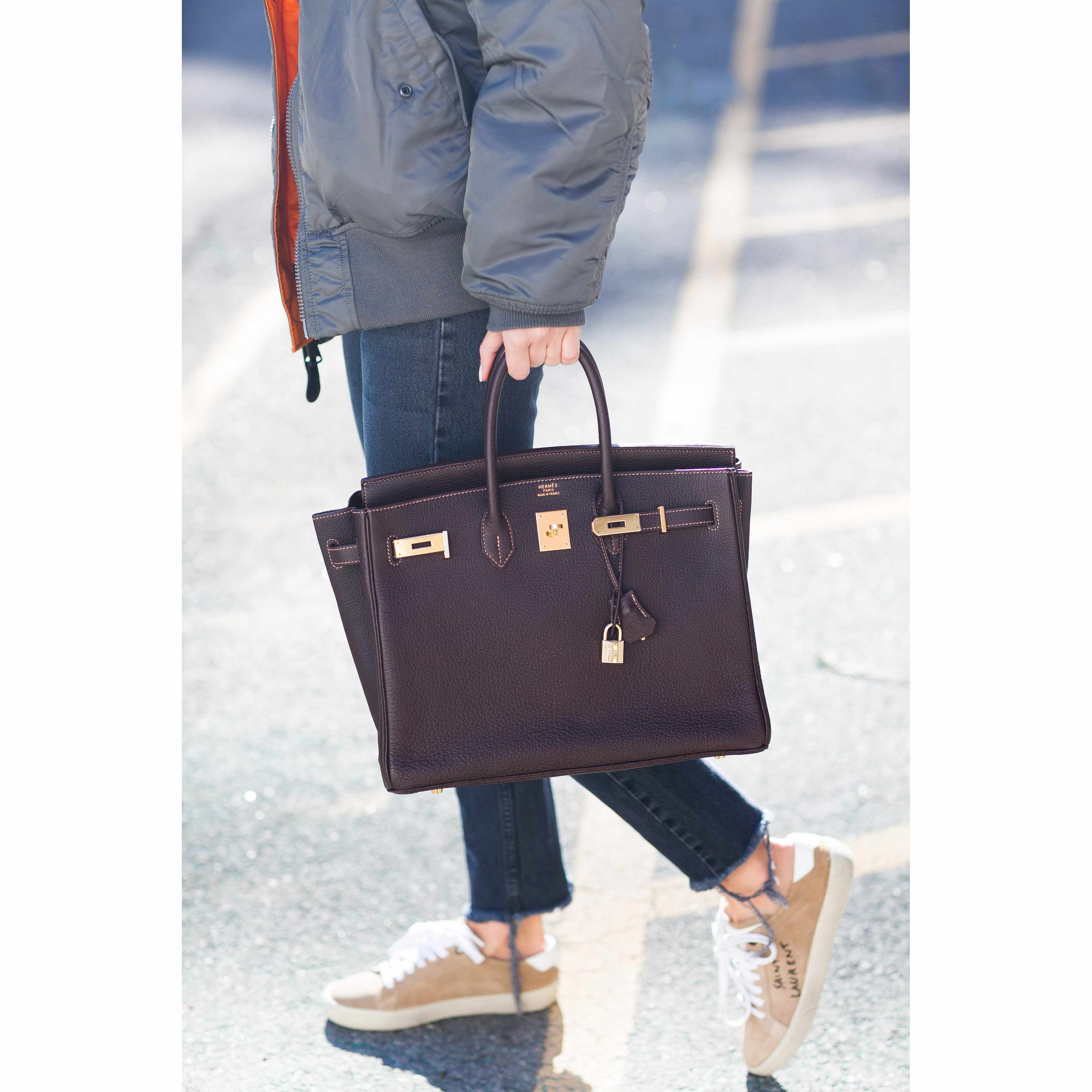 Hermès Birkin 35 Havane Fjord Special Stitching Gold Hardware