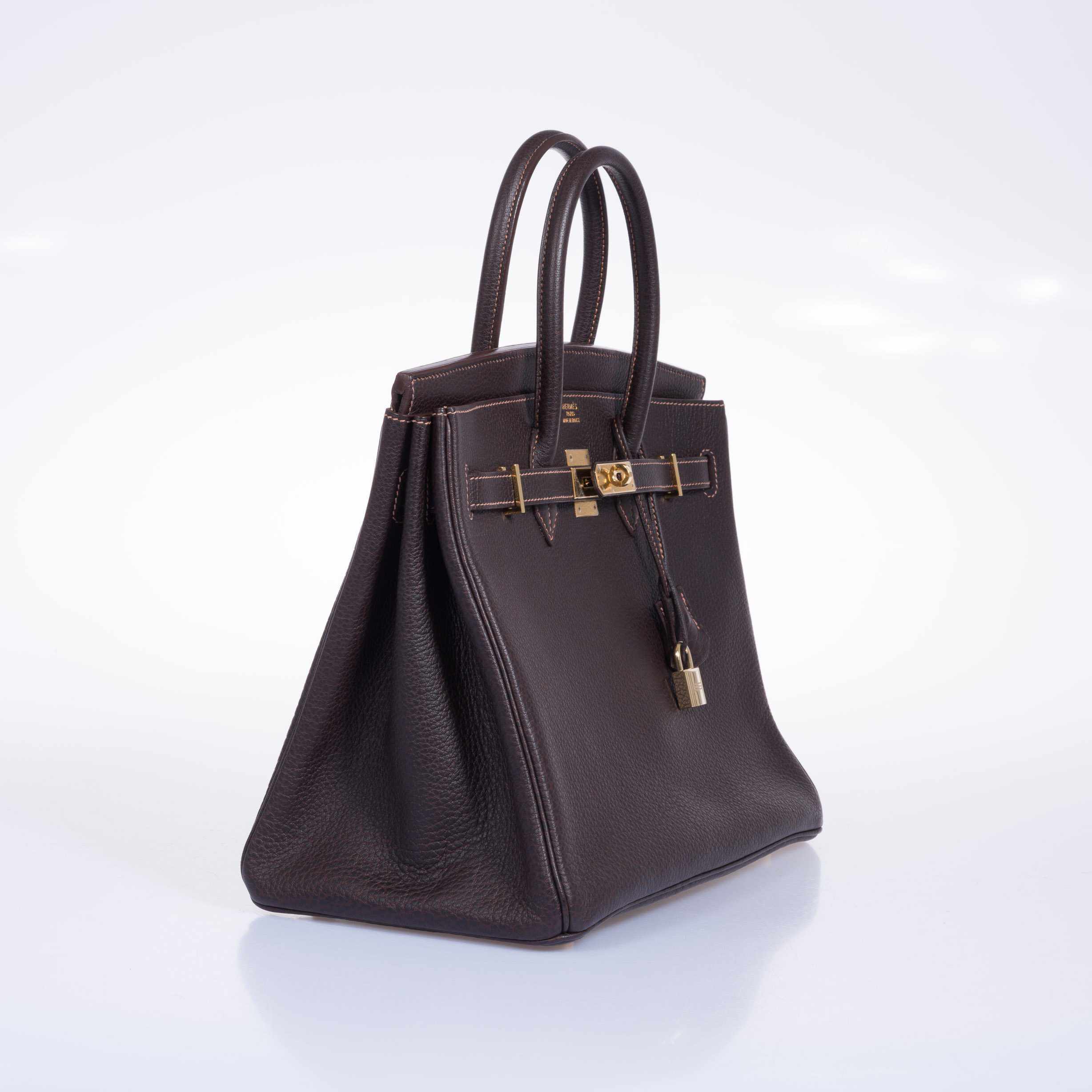 Hermès Birkin 35 Havane Fjord Special Stitching Gold Hardware