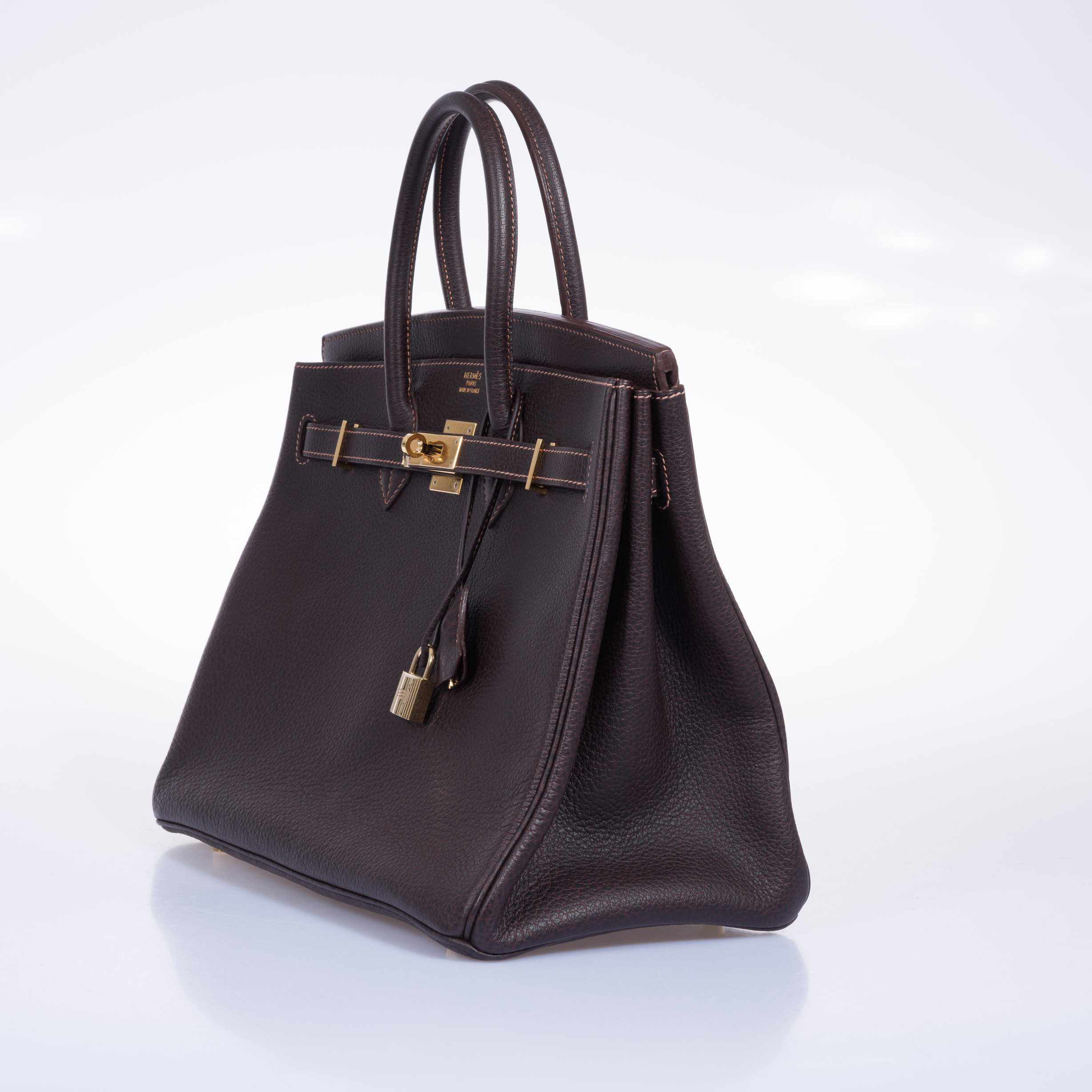 Hermès Birkin 35 Havane Fjord Special Stitching Gold Hardware