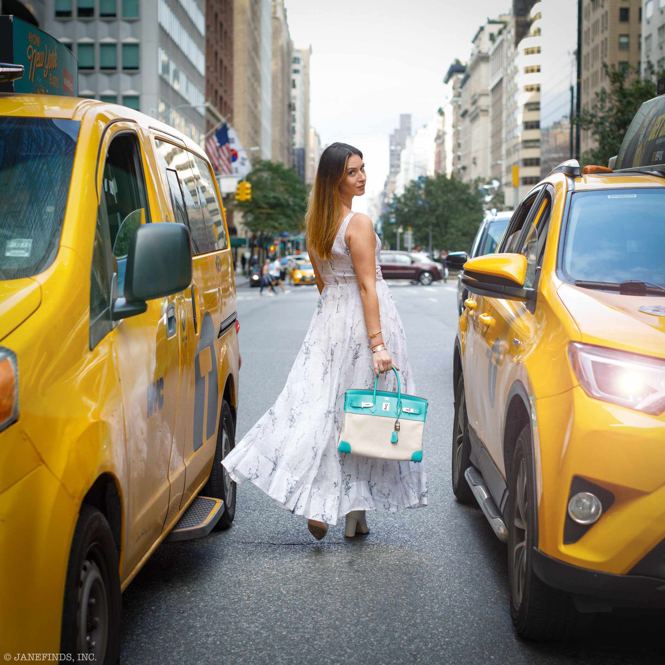 Hermès Birkin 35 Lagoon Swift And Toile Palladium Hardware