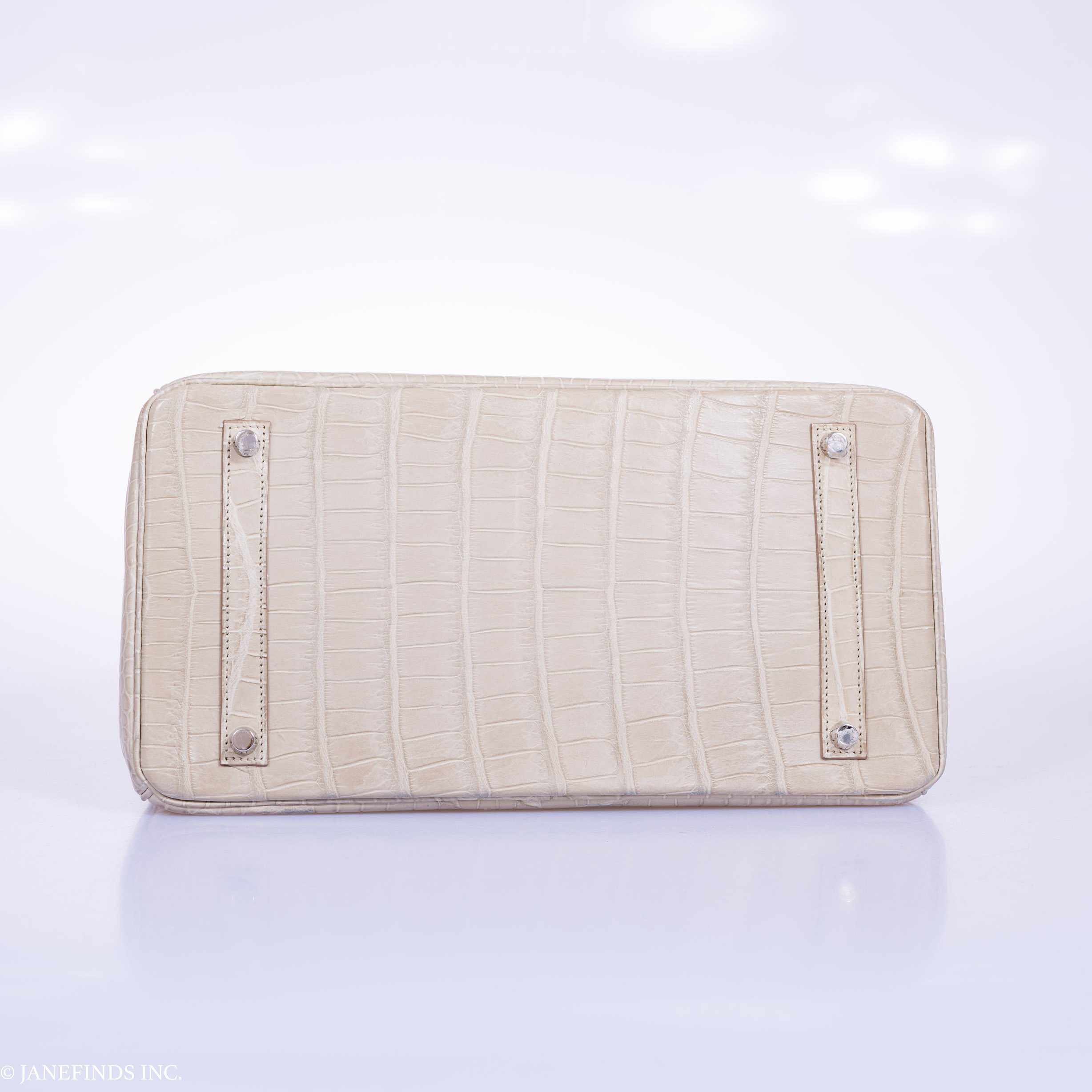 Hermès Birkin 35 Matte Beton Porosus Crocodile Palladium Hardware