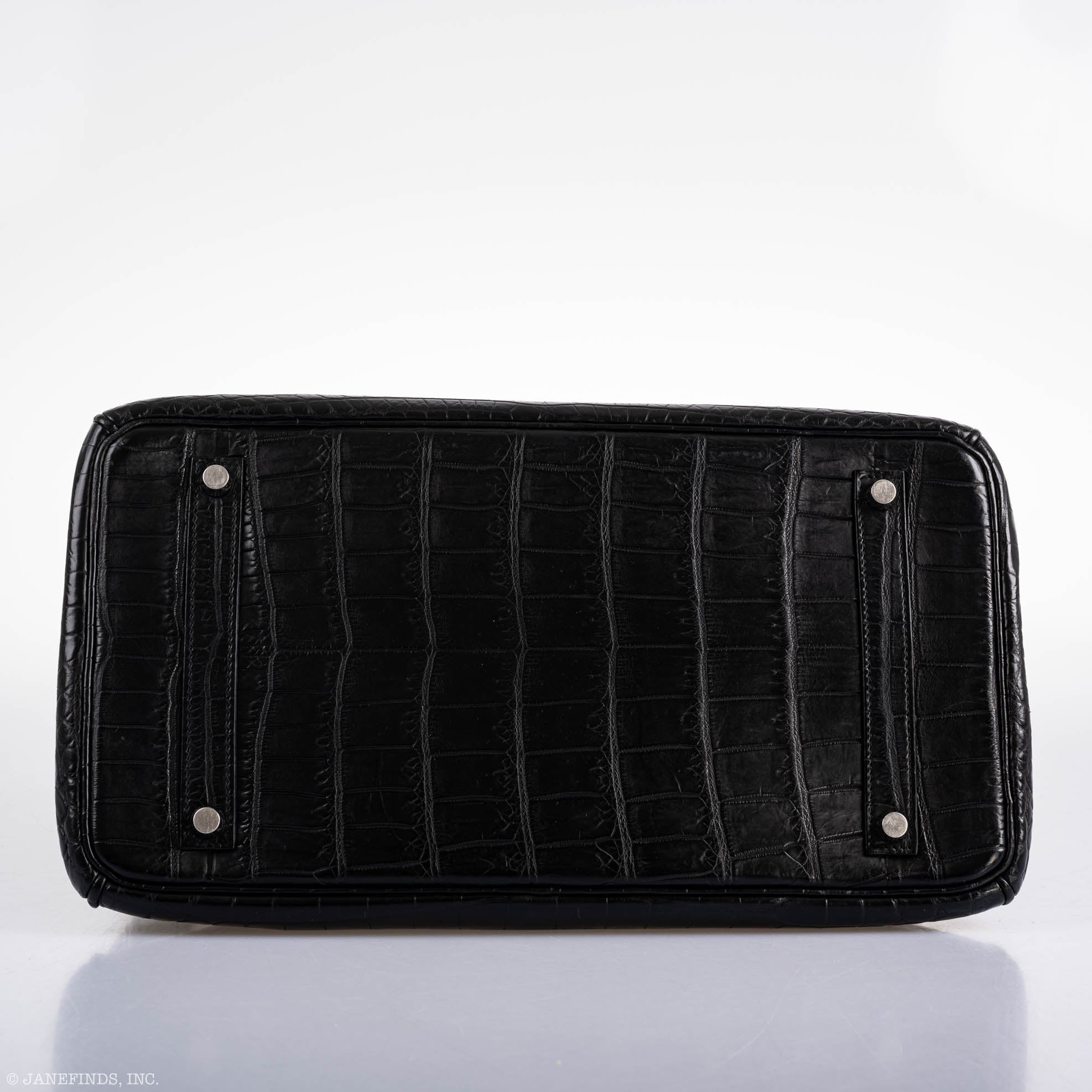 Hermès Birkin 35 Matte Black Nilo Crocodile with Palladium Hardware - 2011, O Square