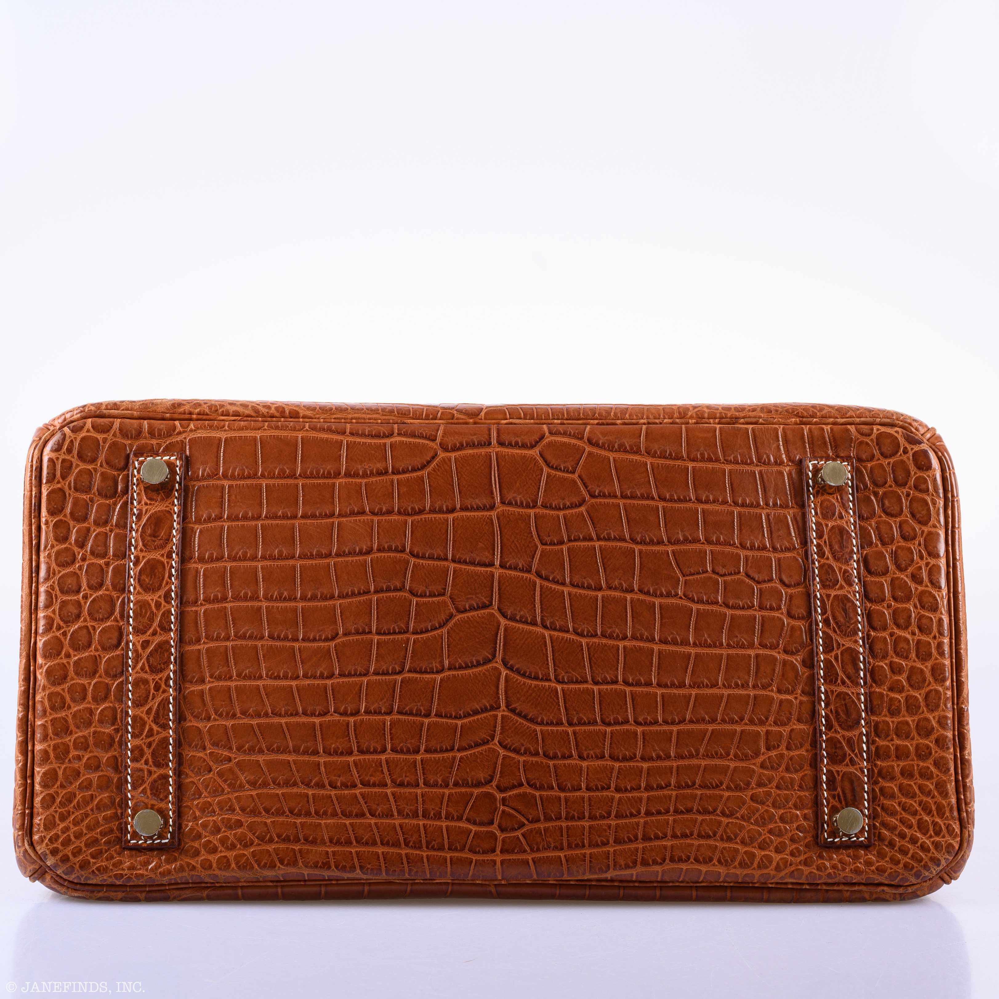 Hermès Birkin 35 Matte Fauve Barenia Porosus Crocodile Gold Hardware - 2008, L Square