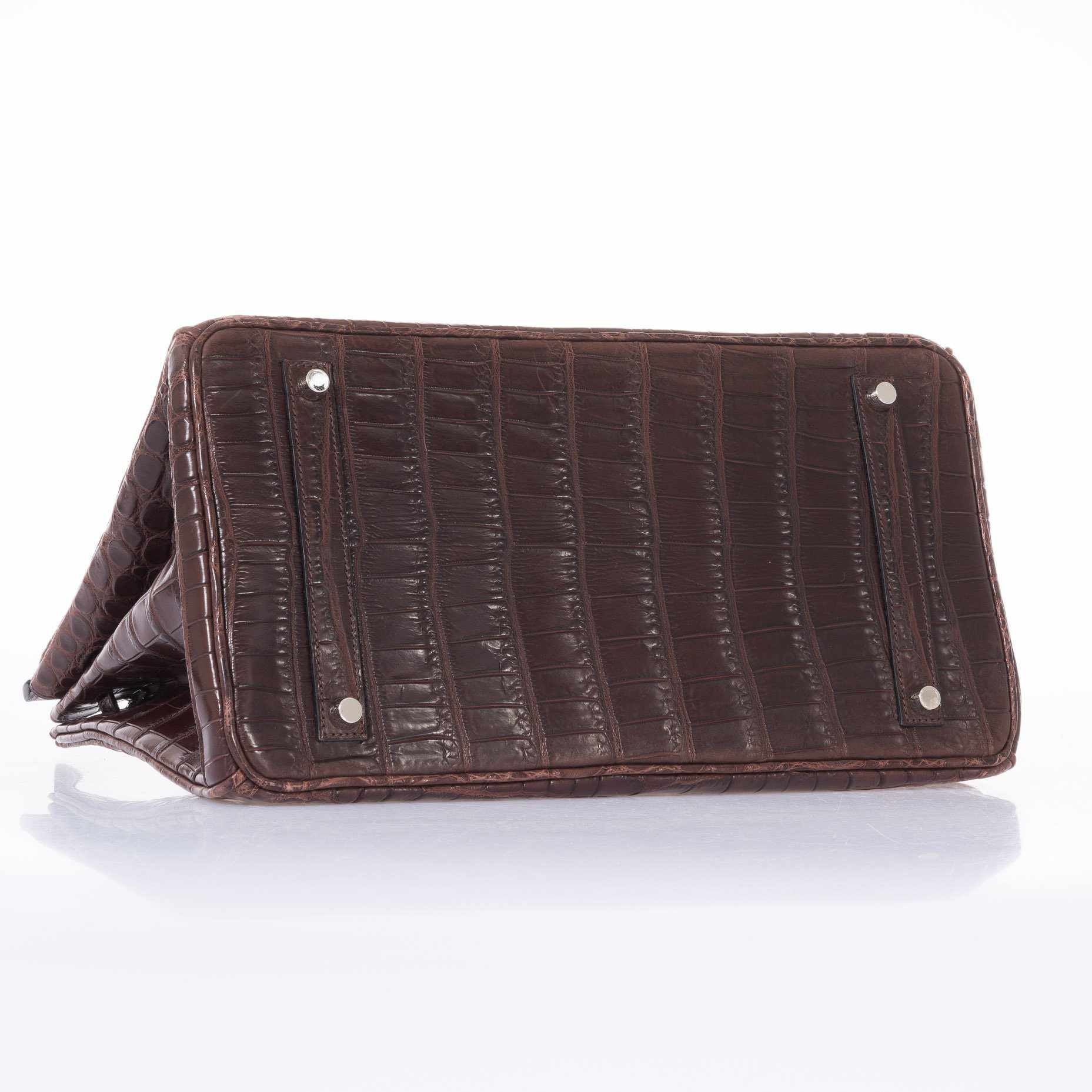 Hermès Birkin 35 Matte Havane Niloticus Crocodile Palladium Hardware
