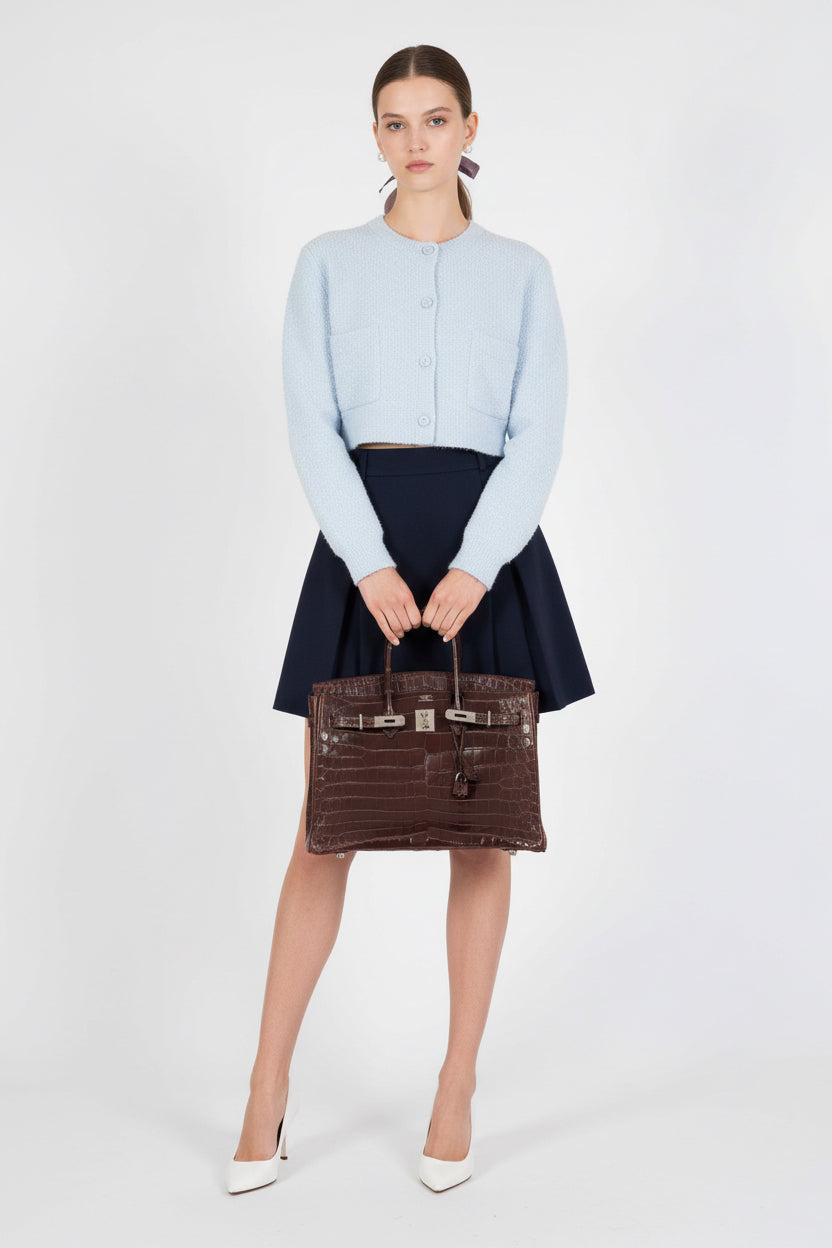 Hermès Birkin 35 Matte Havane Niloticus Crocodile Palladium Hardware