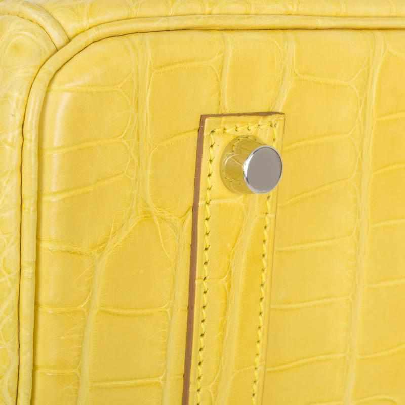 Hermès Birkin 35 Mimosa Matte Alligator Palladium