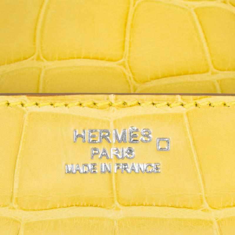 Hermès Birkin 35 Mimosa Matte Alligator Palladium