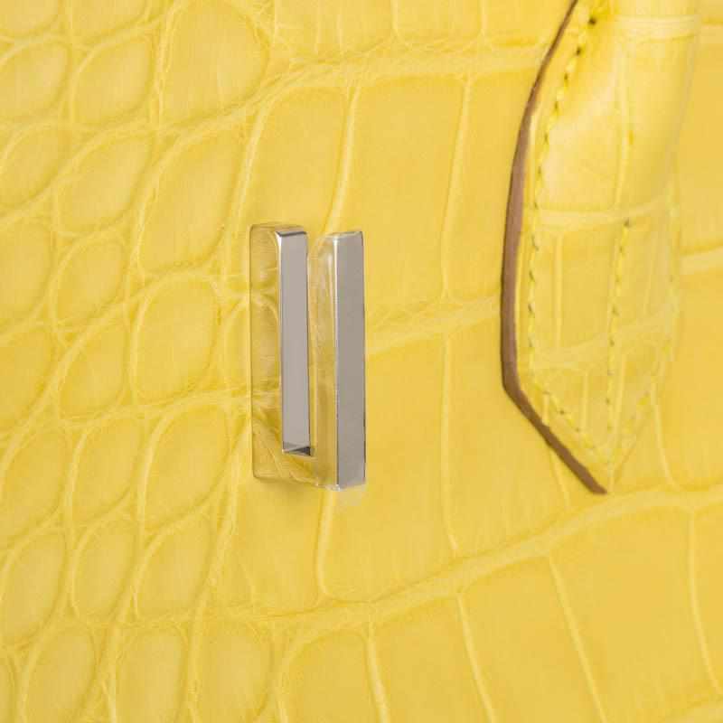 Hermès Birkin 35 Mimosa Matte Alligator Palladium
