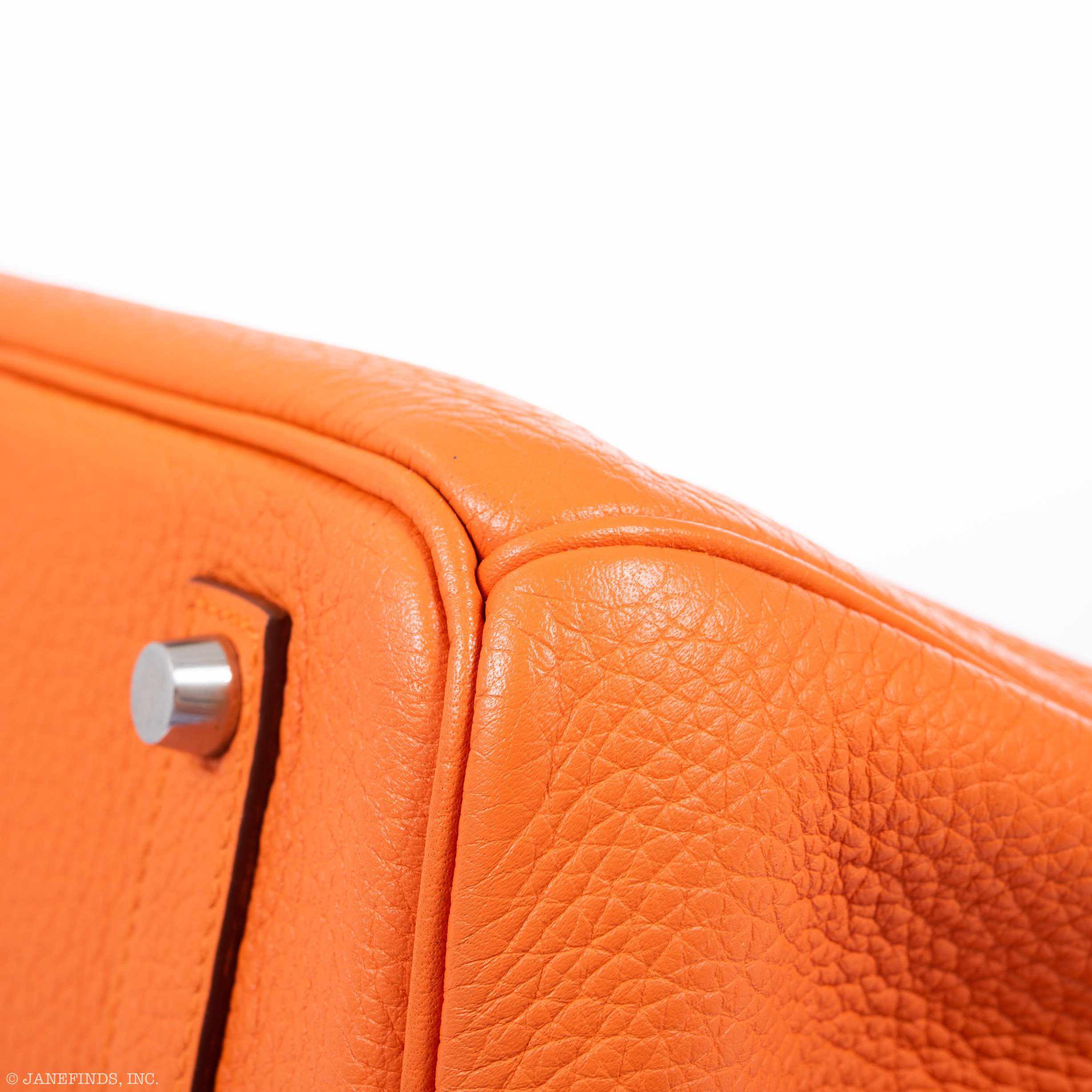 Hermès Birkin 35 Orange Clemence Palladium Hardware