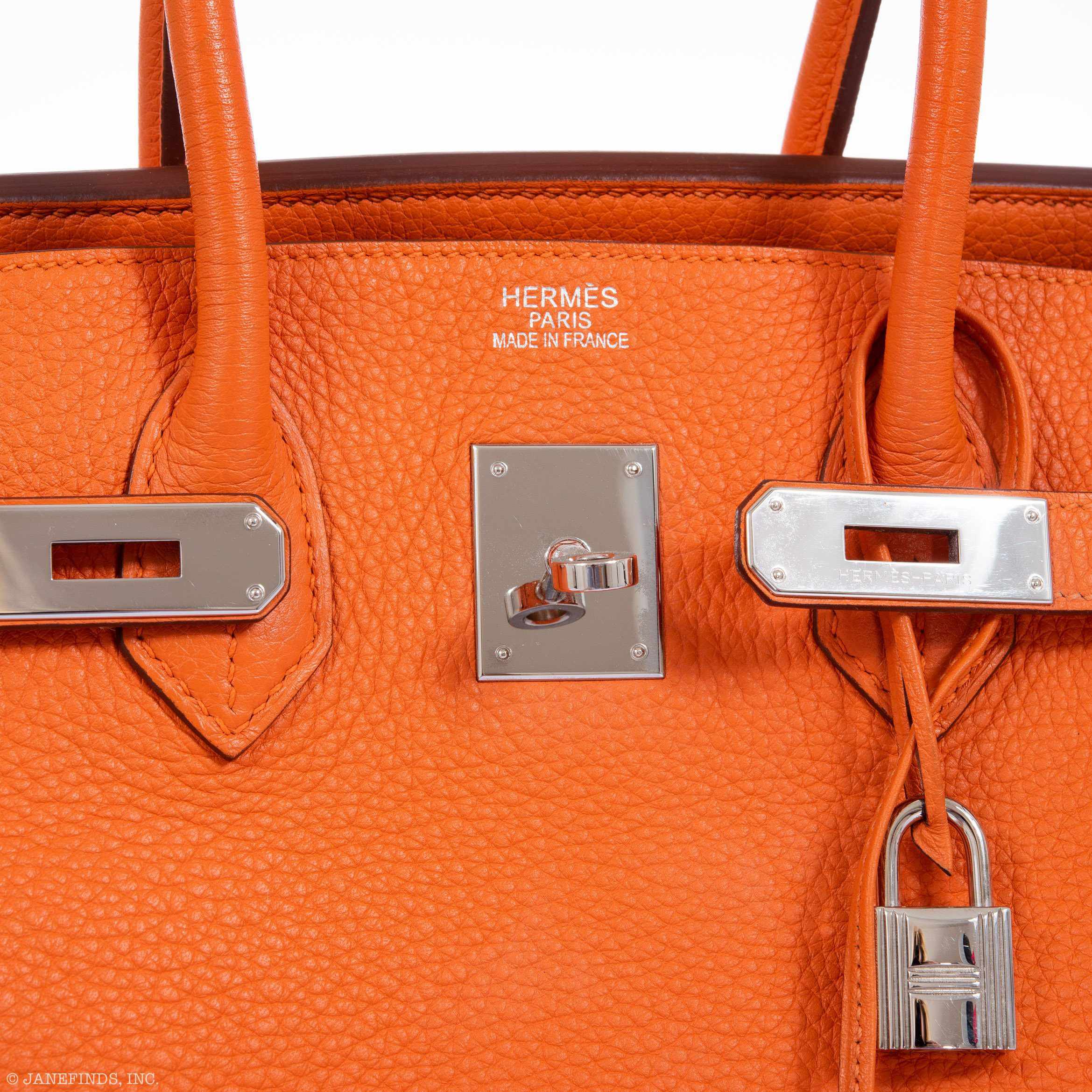 Hermès Birkin 35 Orange Clemence Palladium Hardware