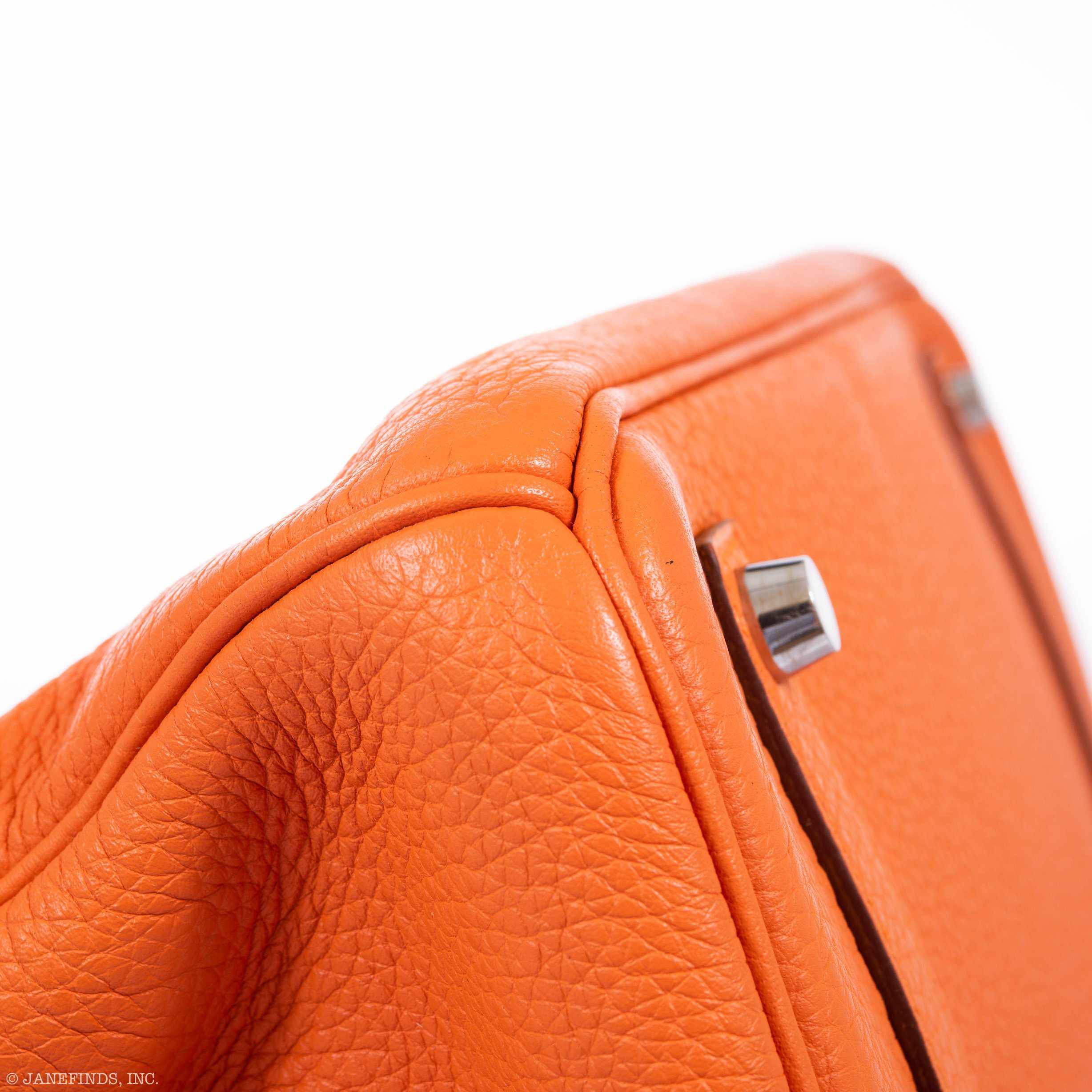 Hermès Birkin 35 Orange Clemence Palladium Hardware