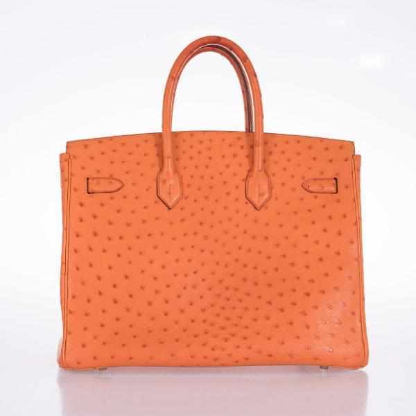 Hermès Birkin 35 Ostrich Orange Gold Hardware