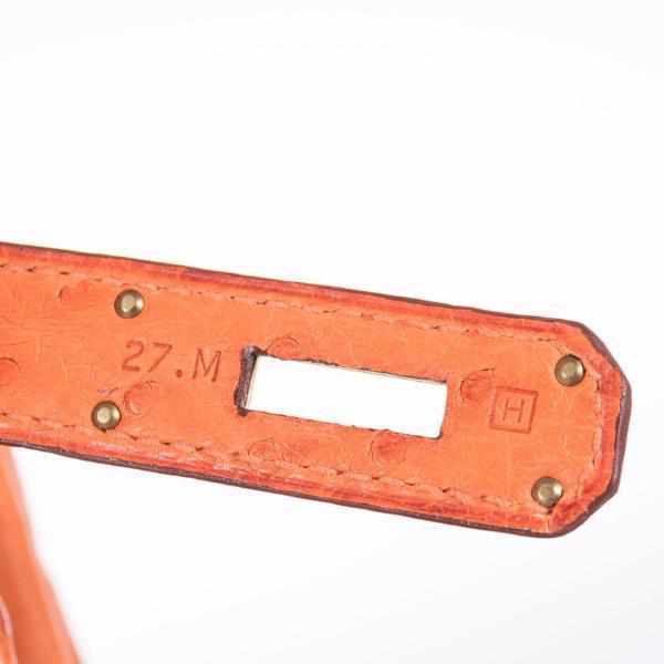 Hermès Birkin 35 Ostrich Orange Gold Hardware