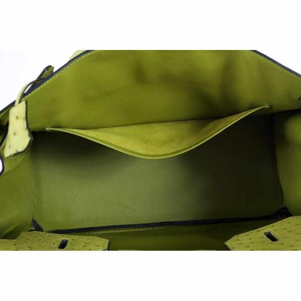 Hermès Birkin 35 Ostrich Vert Anis Gold Hardware