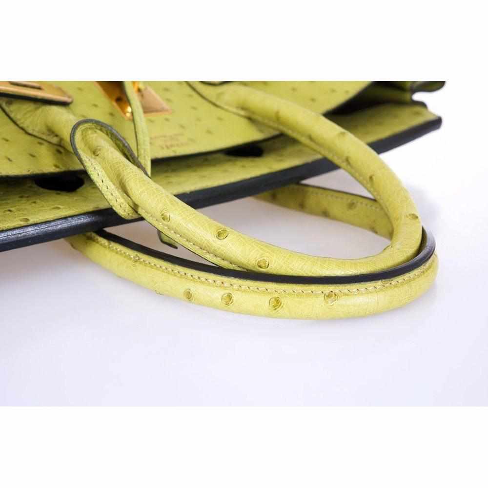 Hermès Birkin 35 Ostrich Vert Anis Gold Hardware