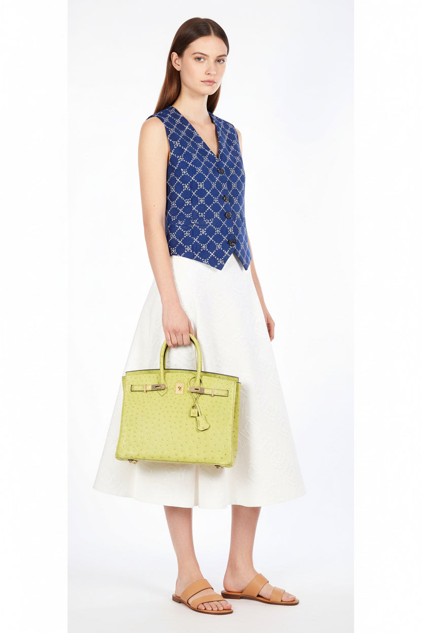 Hermès Birkin 35 Ostrich Vert Anis Gold Hardware