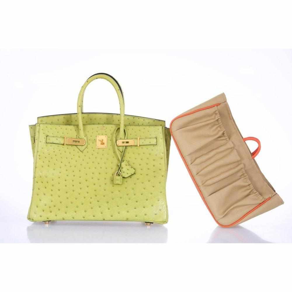 Hermès Birkin 35 Ostrich Vert Anis Gold Hardware