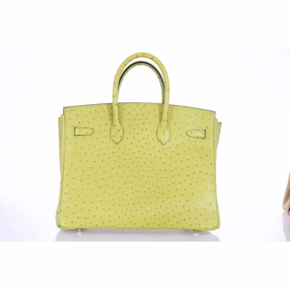 Hermès Birkin 35 Ostrich Vert Anis Gold Hardware