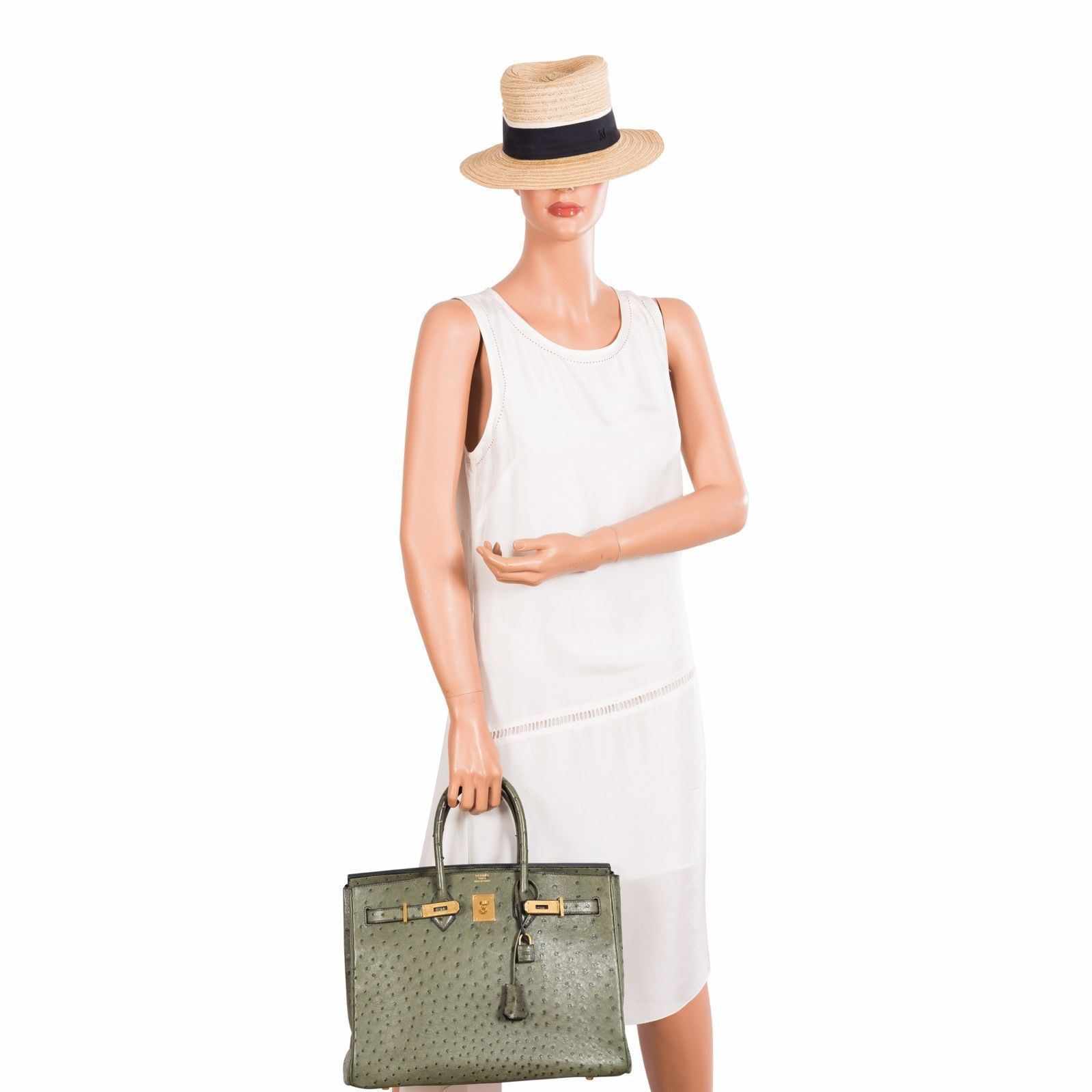 Hermès Birkin 35 Ostrich Vert Veronese Gold Hardware