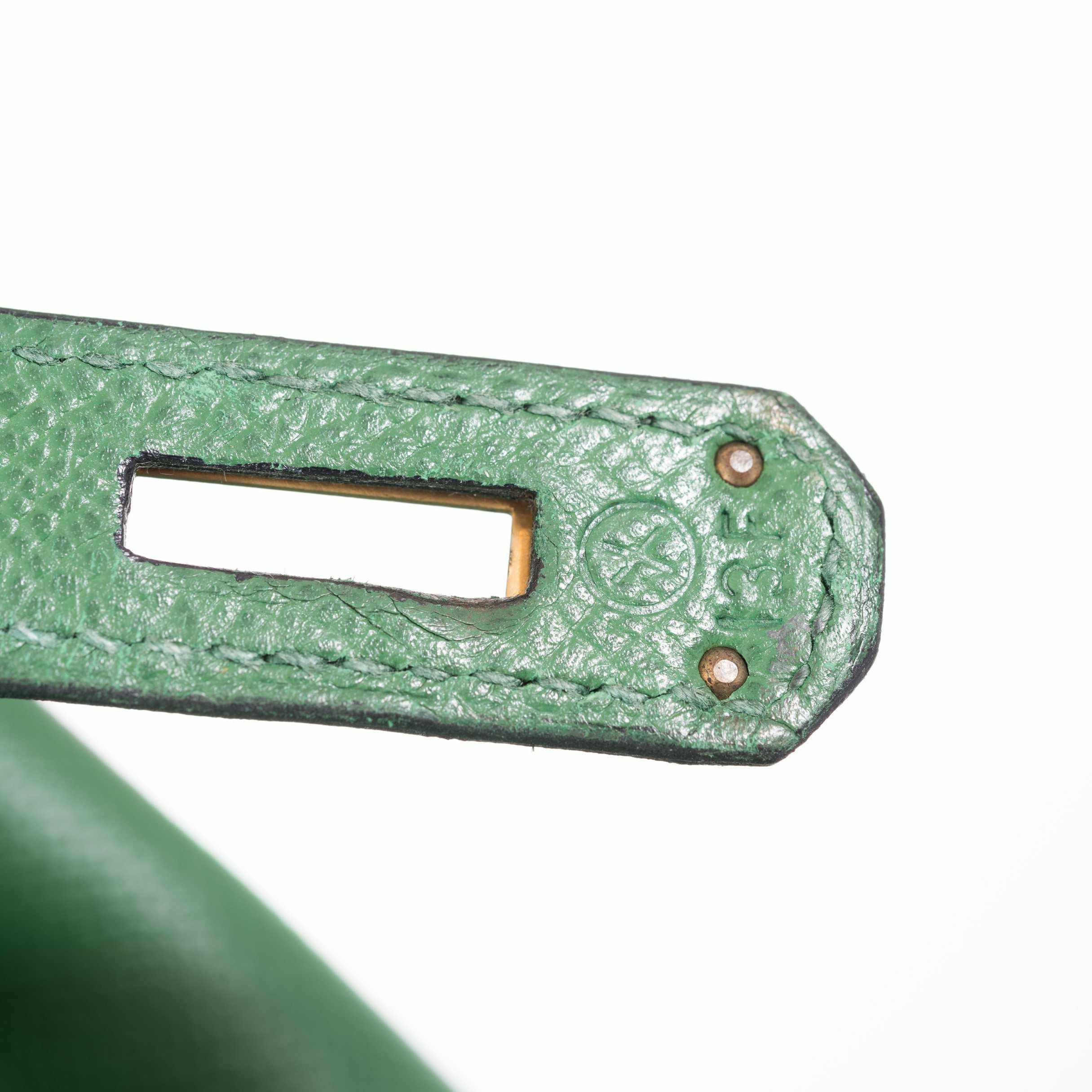 Hermès Birkin 35 Pelouse Green Courchevel Gold Hardware