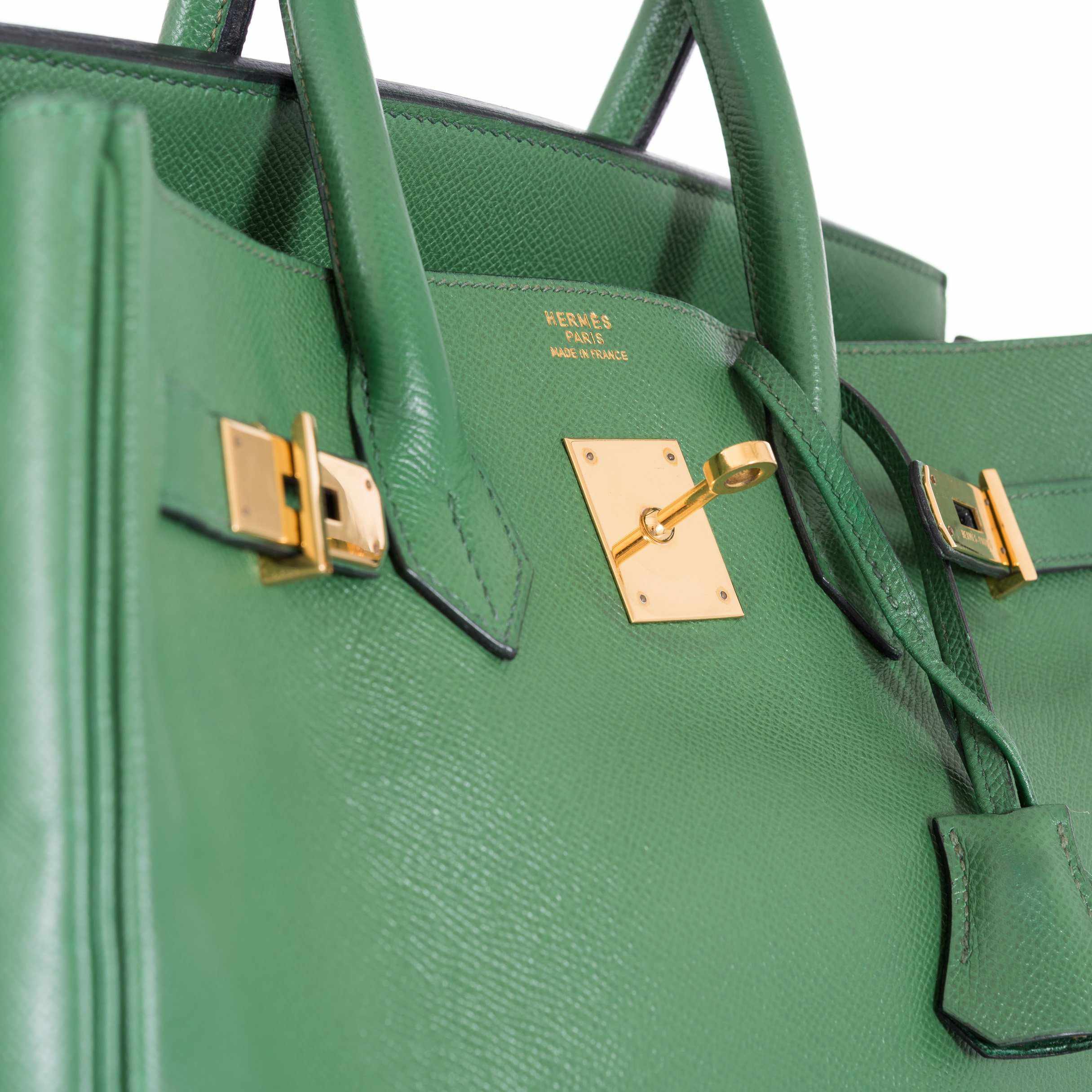 Hermès Birkin 35 Pelouse Green Courchevel Gold Hardware