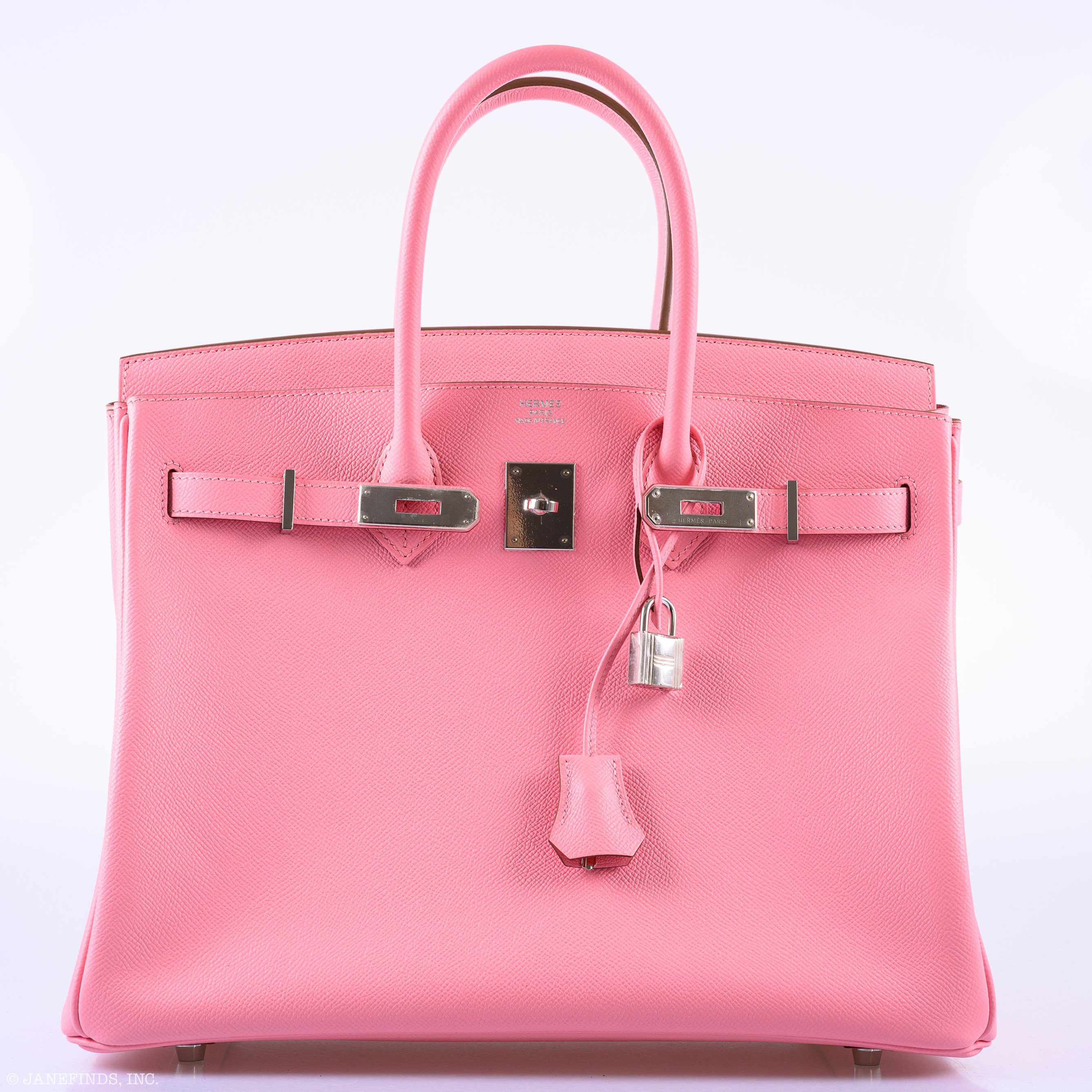 Hermès Birkin 35 Rose Confetti Epsom Palladium Hardware - T