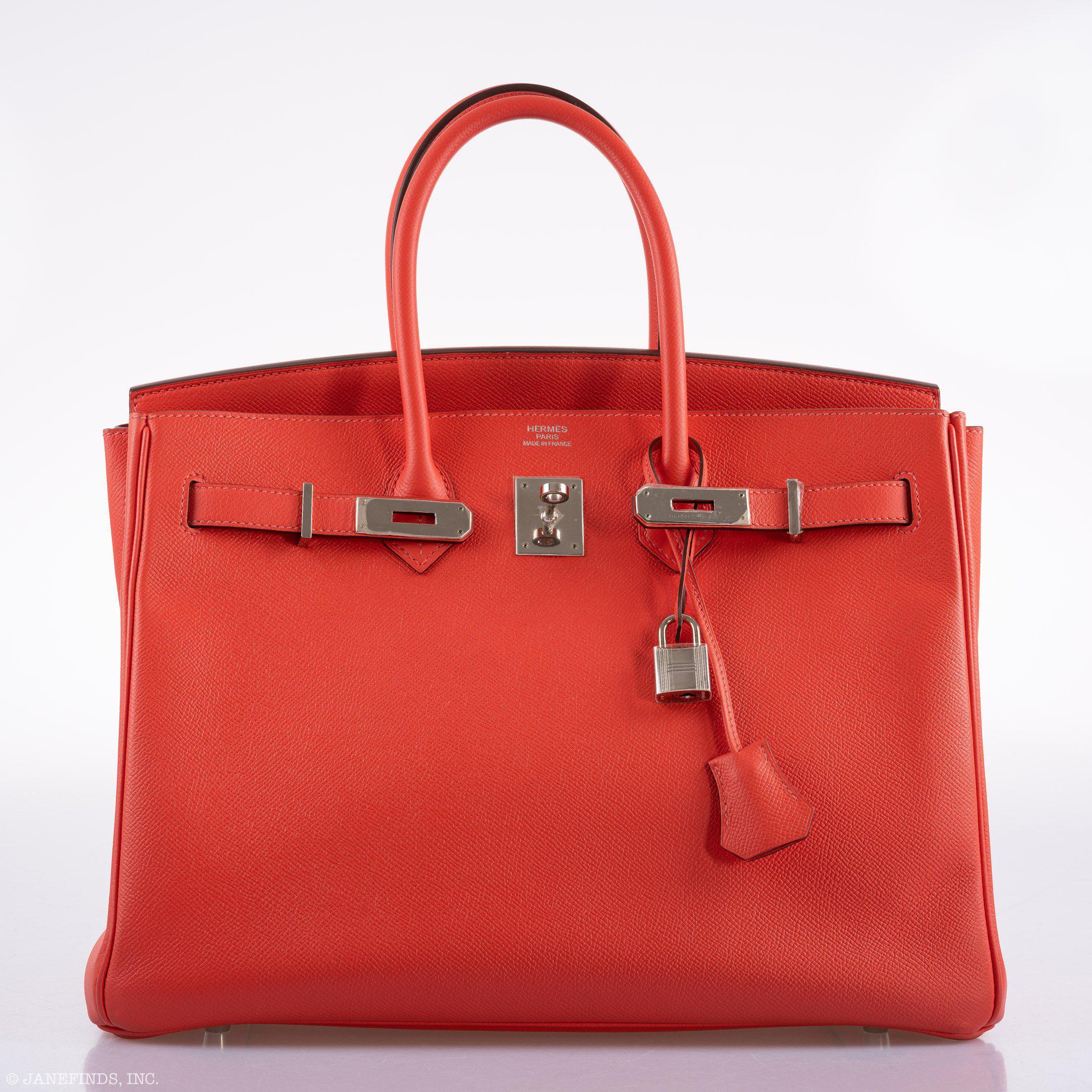 Hermès Birkin 35 Rose Jaipur Epsom Palladium Hardware - 2015, T