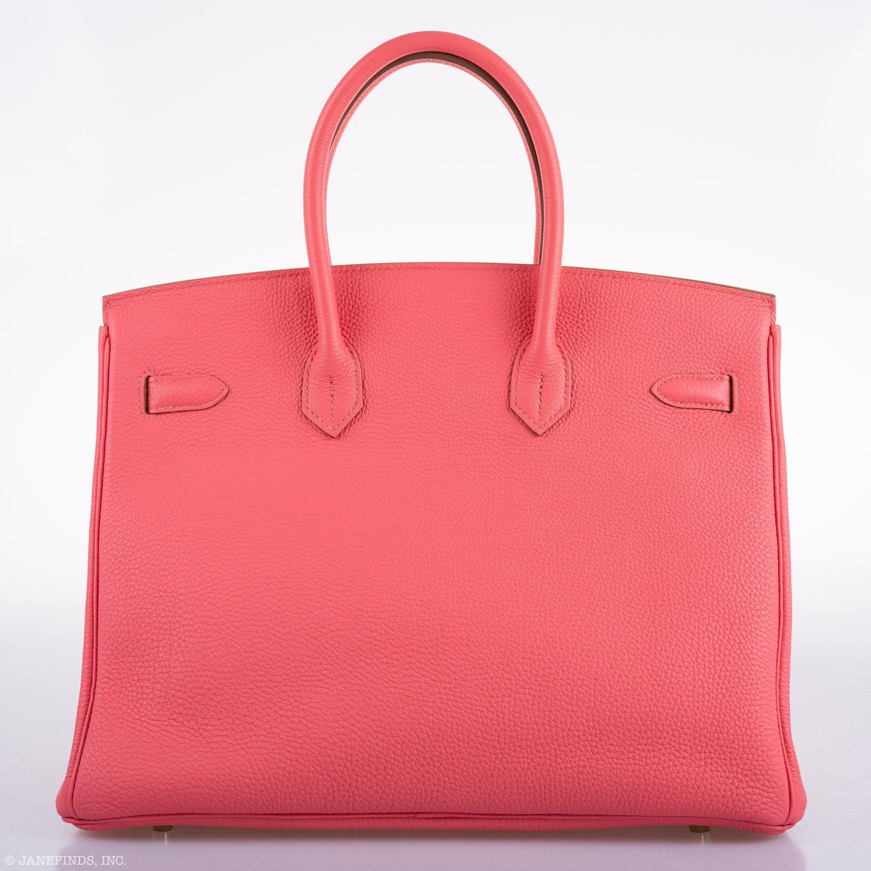 Hermès Birkin 35 Rose Lipstick Togo Gold Hardware - 2013, Q Square