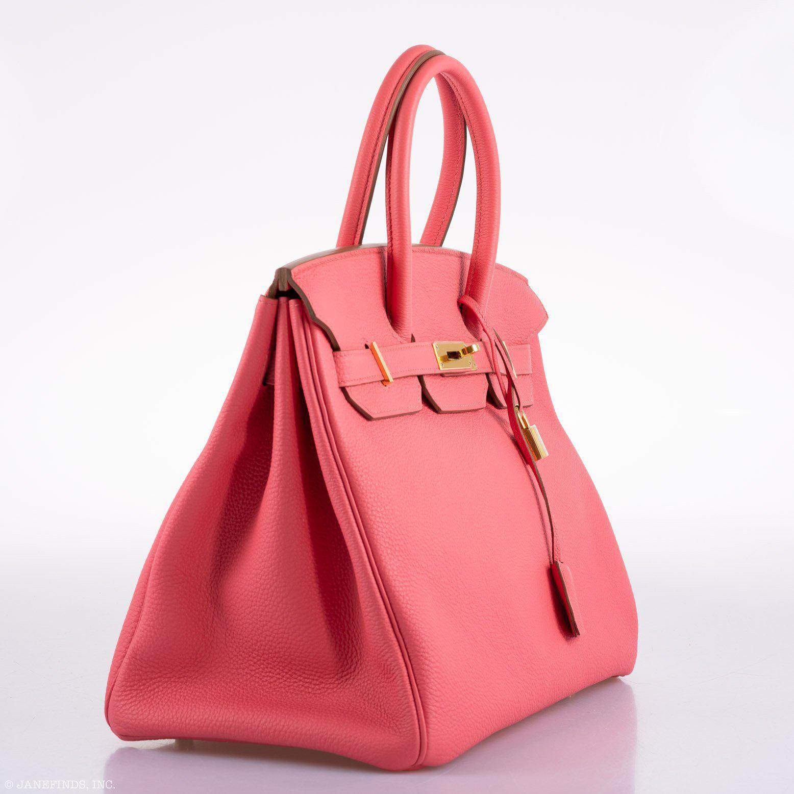 Hermès Birkin 35 Rose Lipstick Togo Gold Hardware