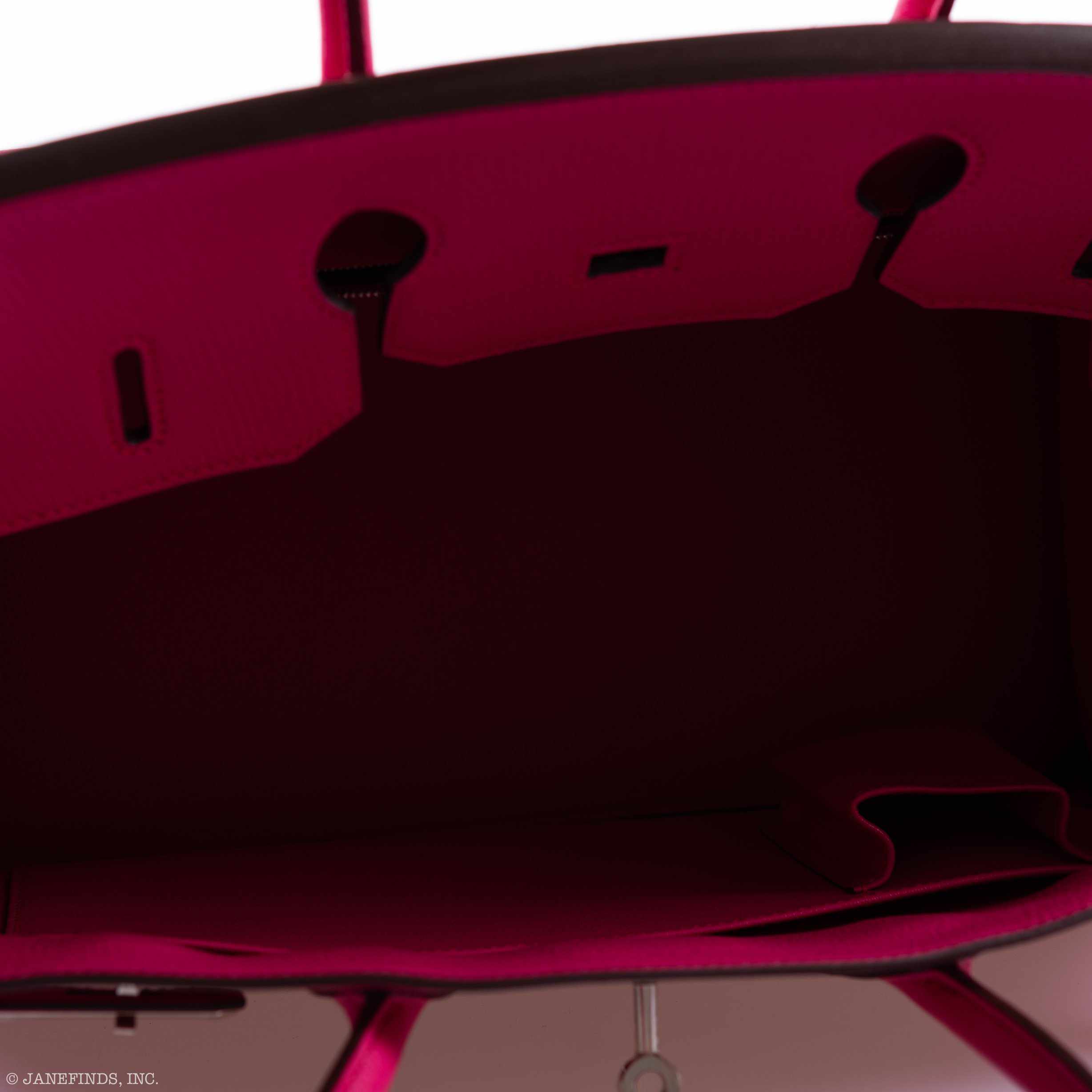 Hermès Birkin 35 Rose Tyrien Chevre Palladium Hardware - Extra Pocket