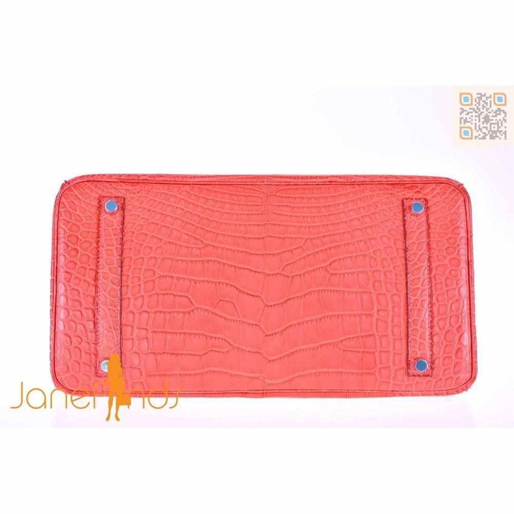 Hermès Birkin 35 Rouge Indian Matte Alligator Palladium Hardware
