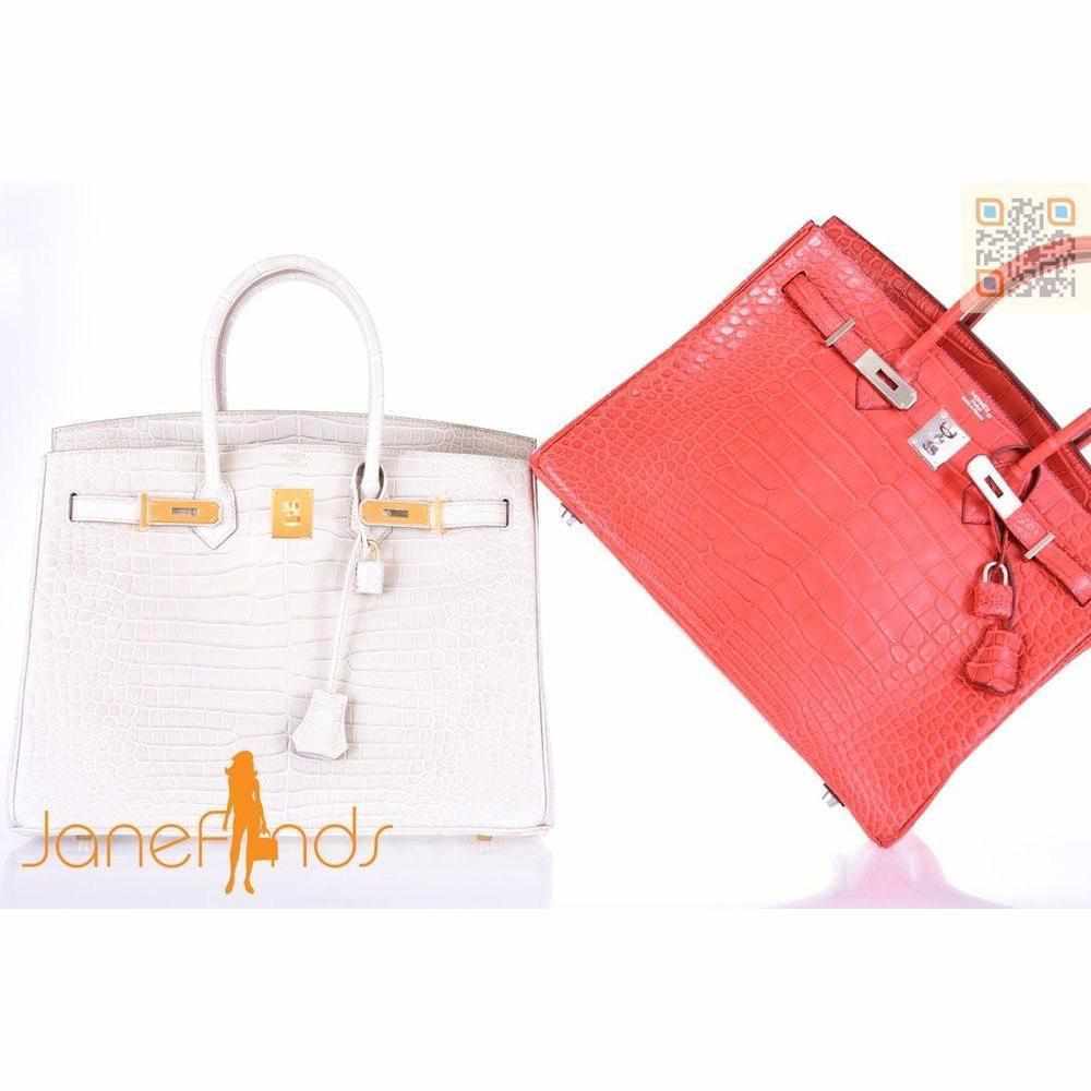 Hermès Birkin 35 Rouge Indian Matte Alligator Palladium Hardware