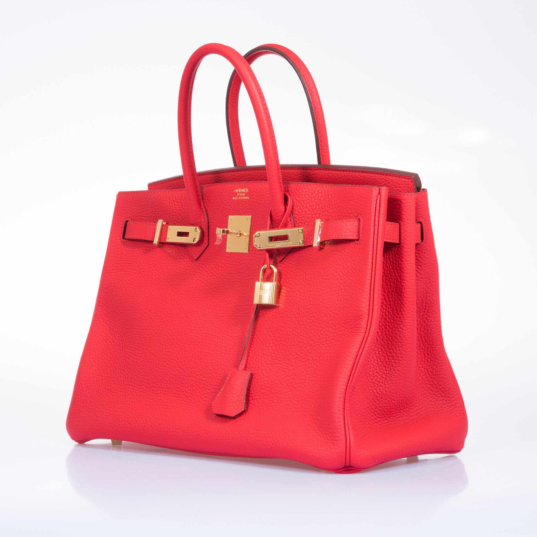 Hermès Birkin 35 Rouge Tomate Clemence Gold Hardware