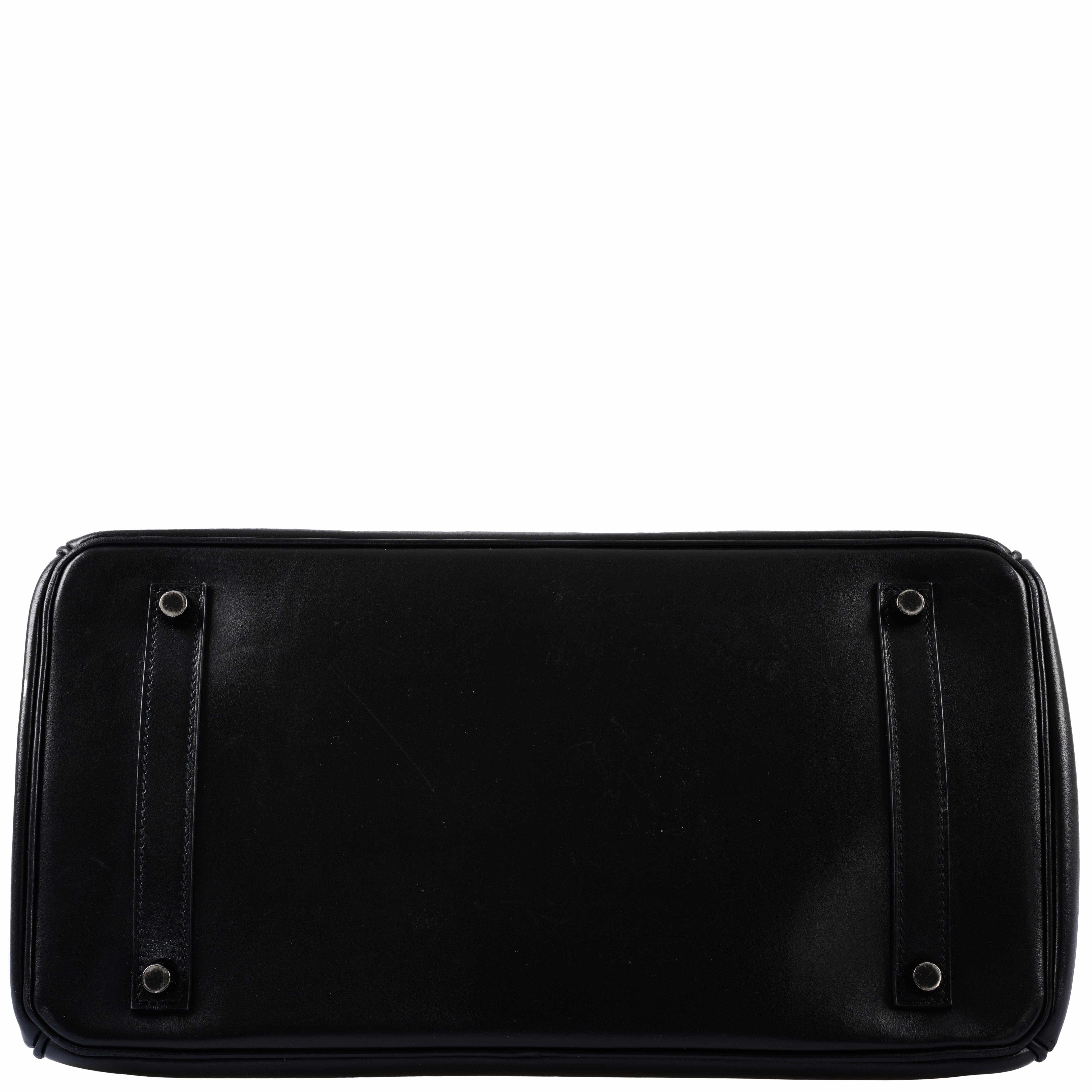 Hermès Birkin 35 SO BLACK Black Box Leather PVD Hardware - 2011, O Square