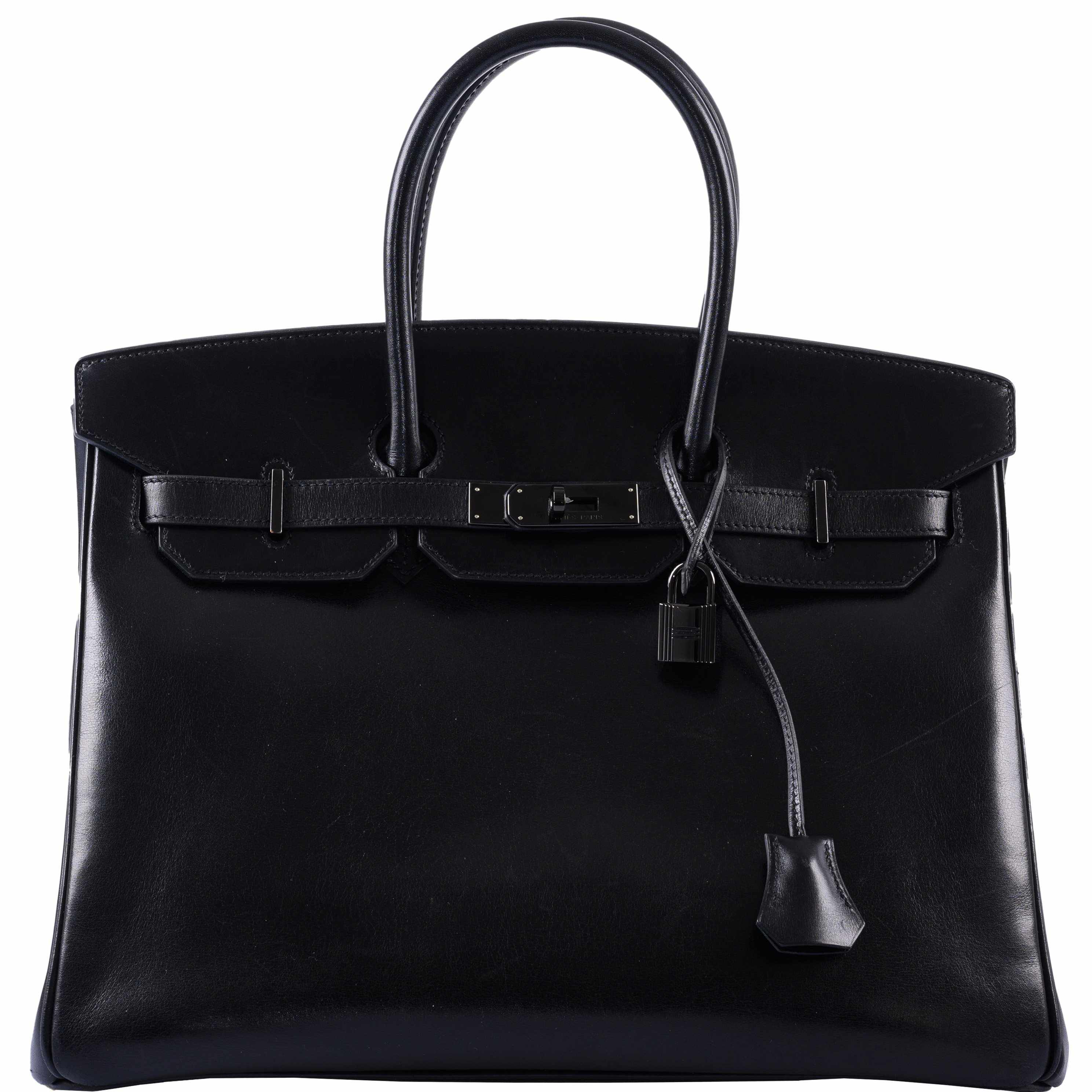 Hermès Birkin 35 SO BLACK Black Box Leather PVD Hardware