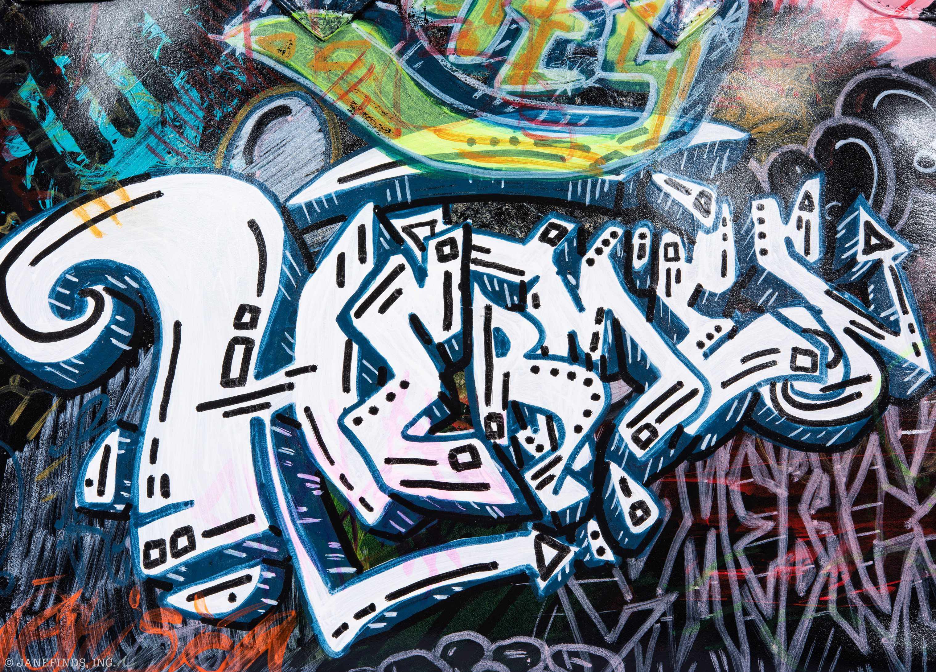 Hermès Birkin 35 SO BLACK "Graffiti" * JaneFinds Custom Shop