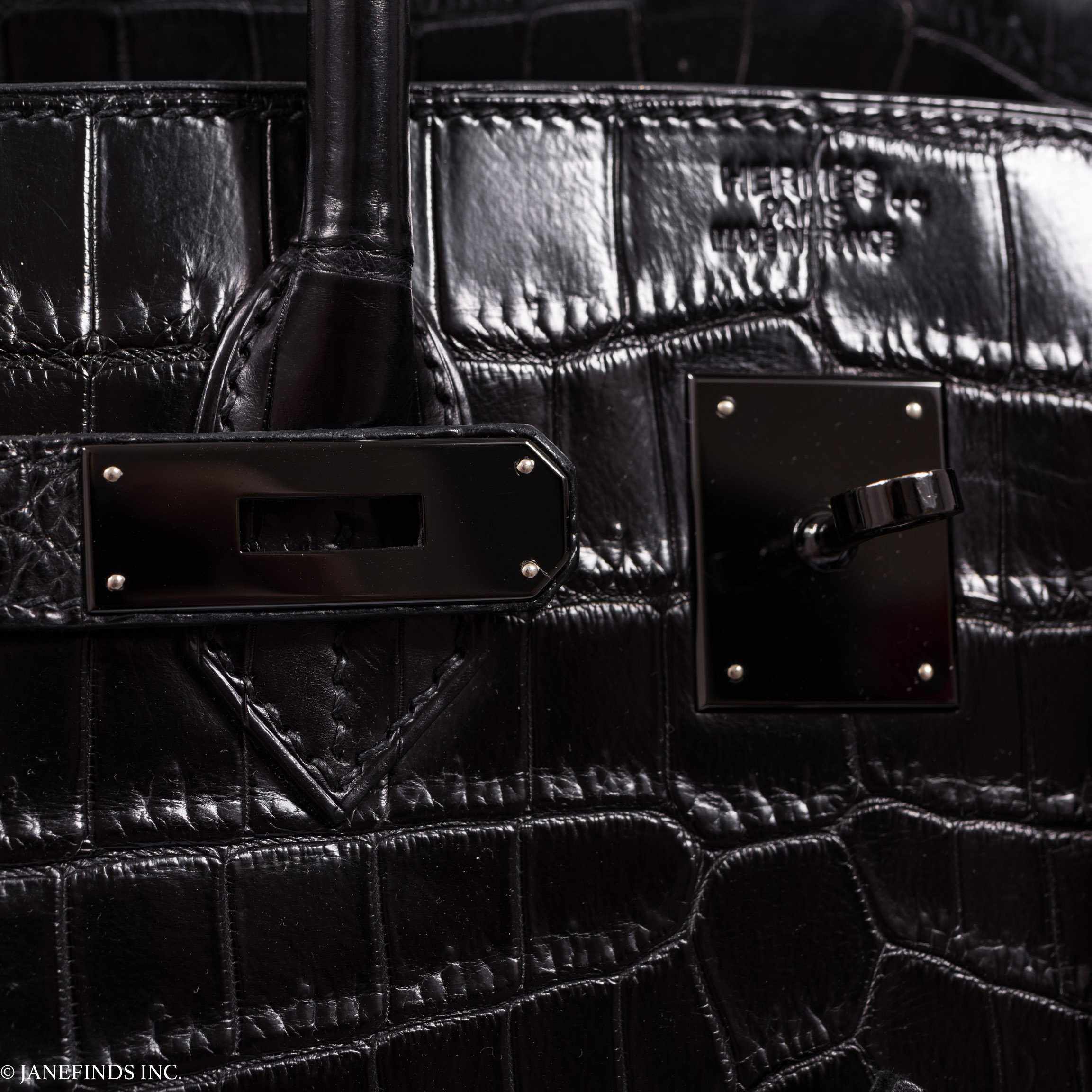 Hermès Birkin 35 SO BLACK Matte Alligator PVD Hardware