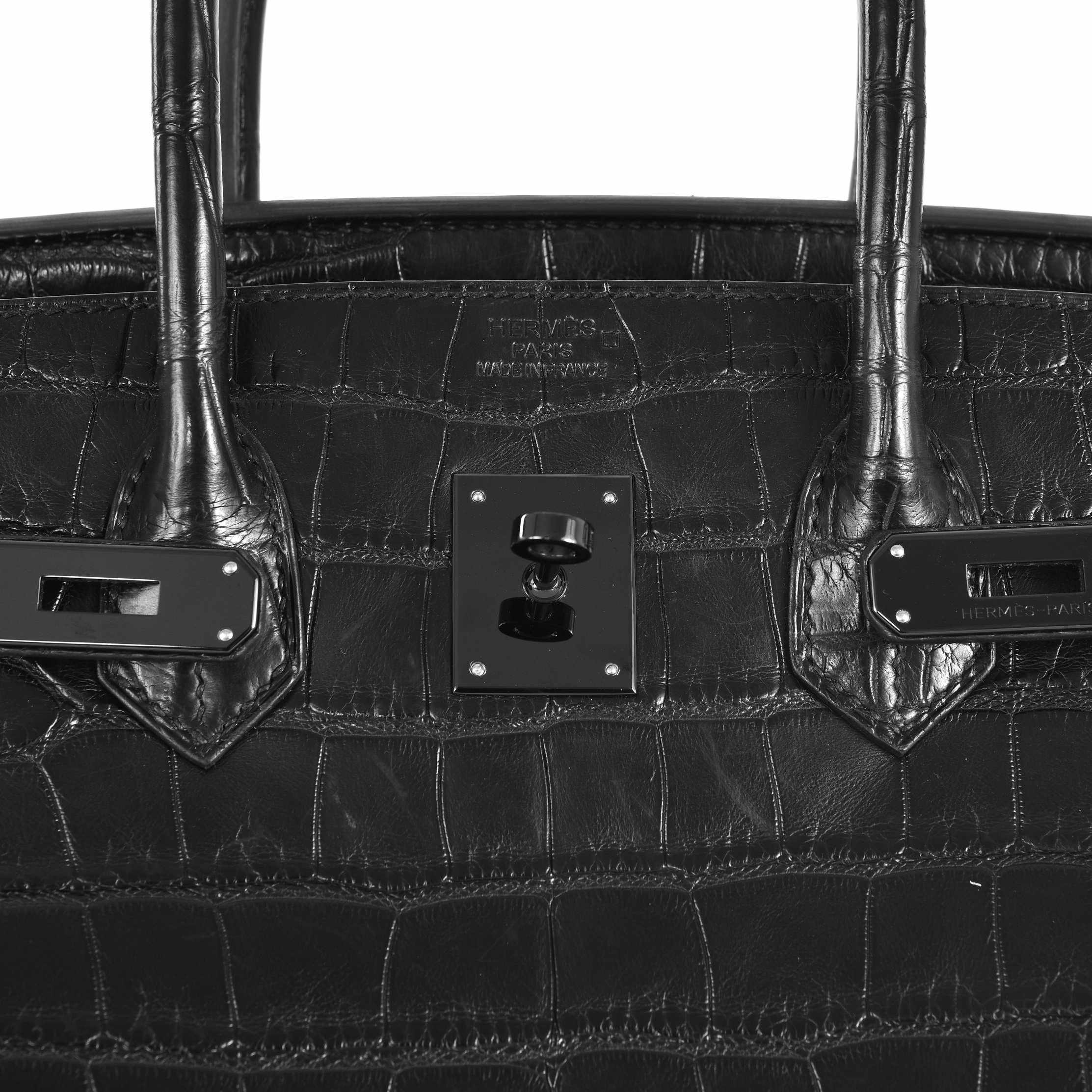 Hermès Birkin 35 SO BLACK Matte Alligator PVD Hardware