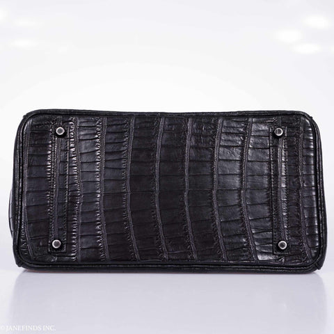 Hermès Birkin 35 SO BLACK Matte Niloticus Crocodile PVD Black Hardware